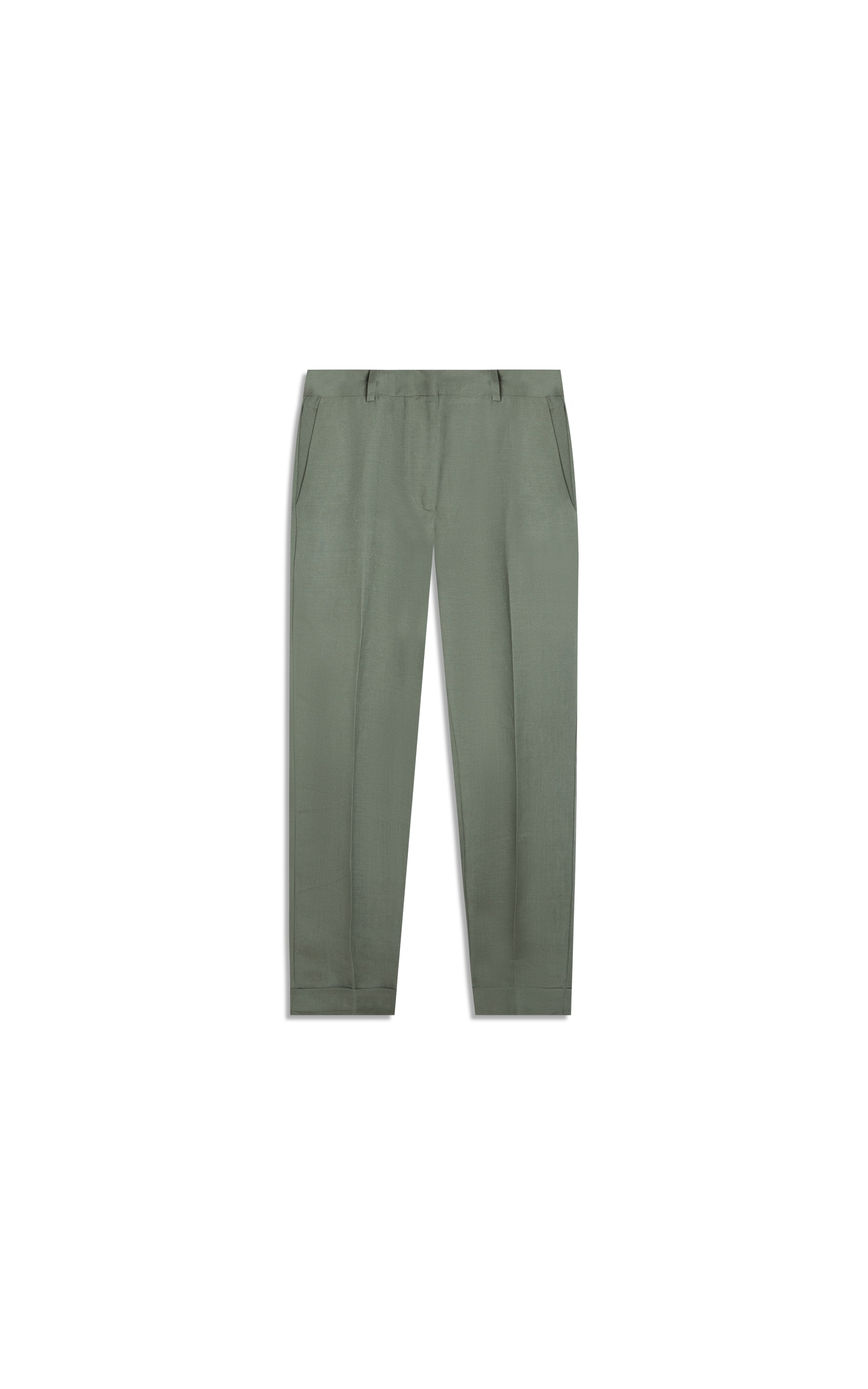 Calça Linho  Marseille Verde Militar
