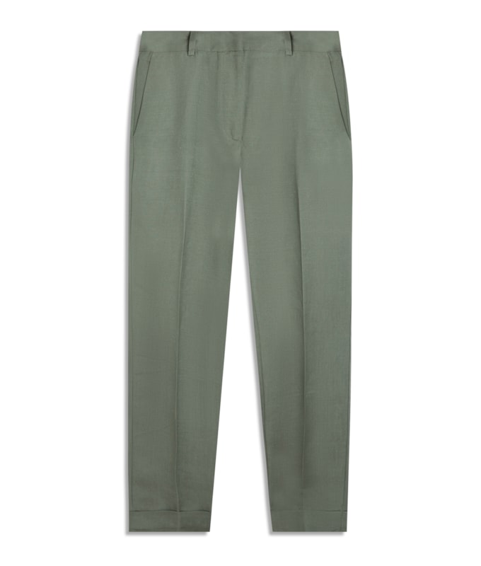 Calça Linho  Marseille Verde Militar