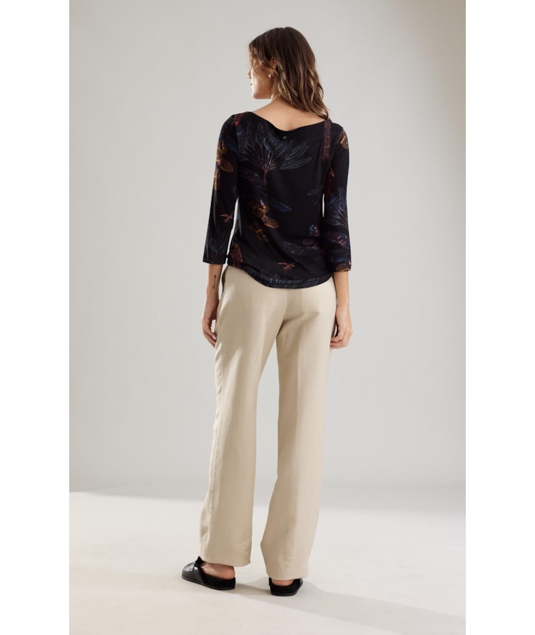 Calça Linho  Morgan Bege