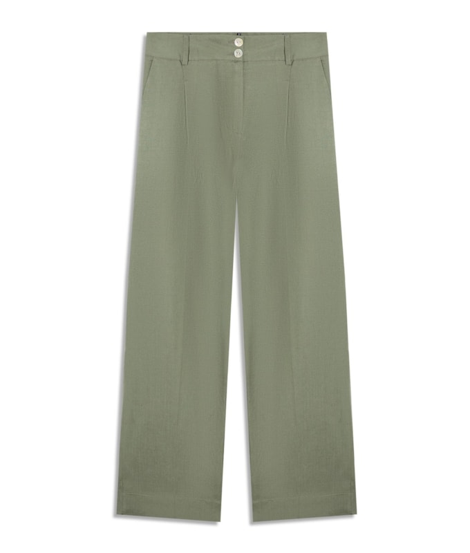Calça Linho  Morgan Verde Militar