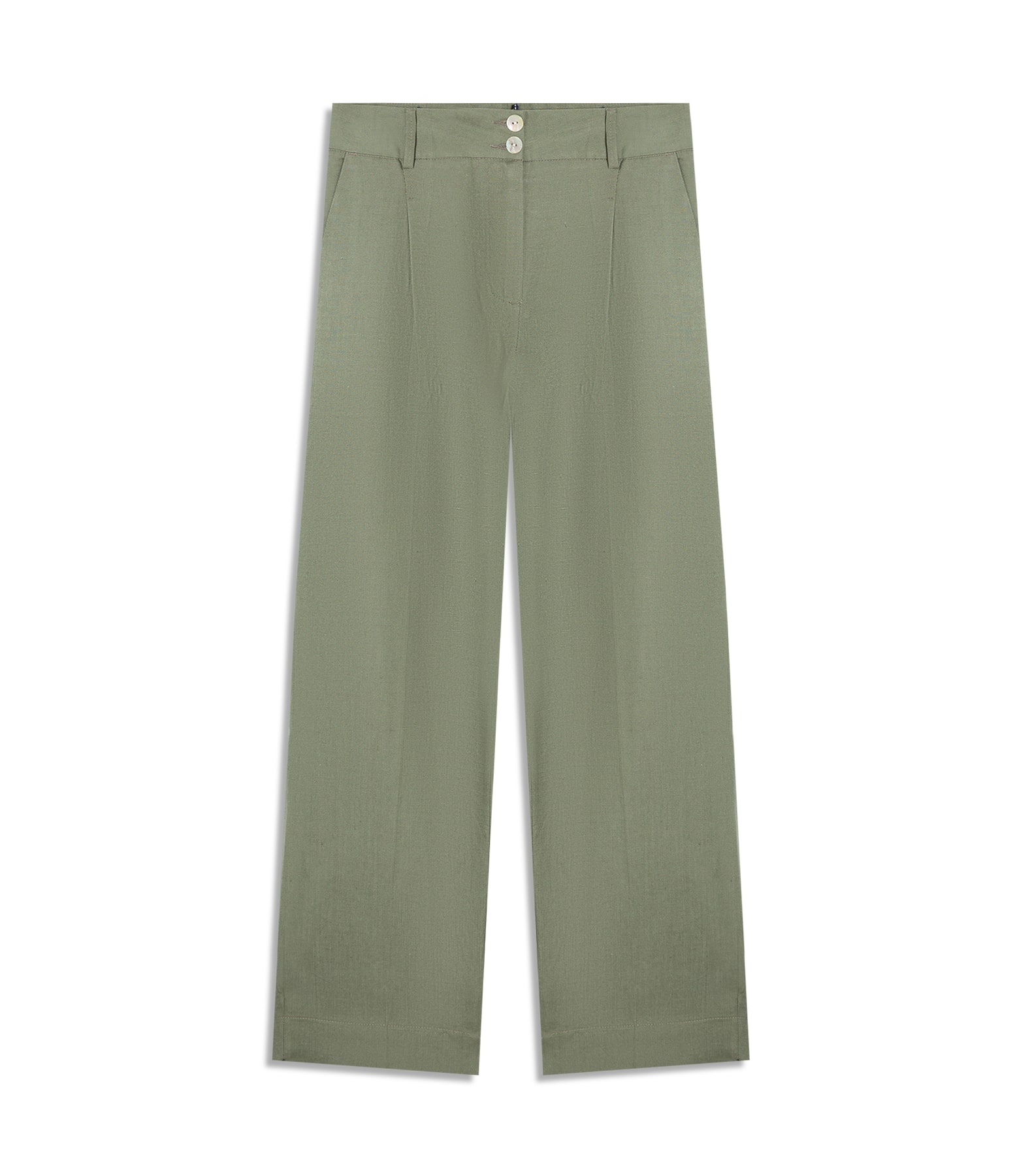 Calça Linho  Morgan Verde Militar
