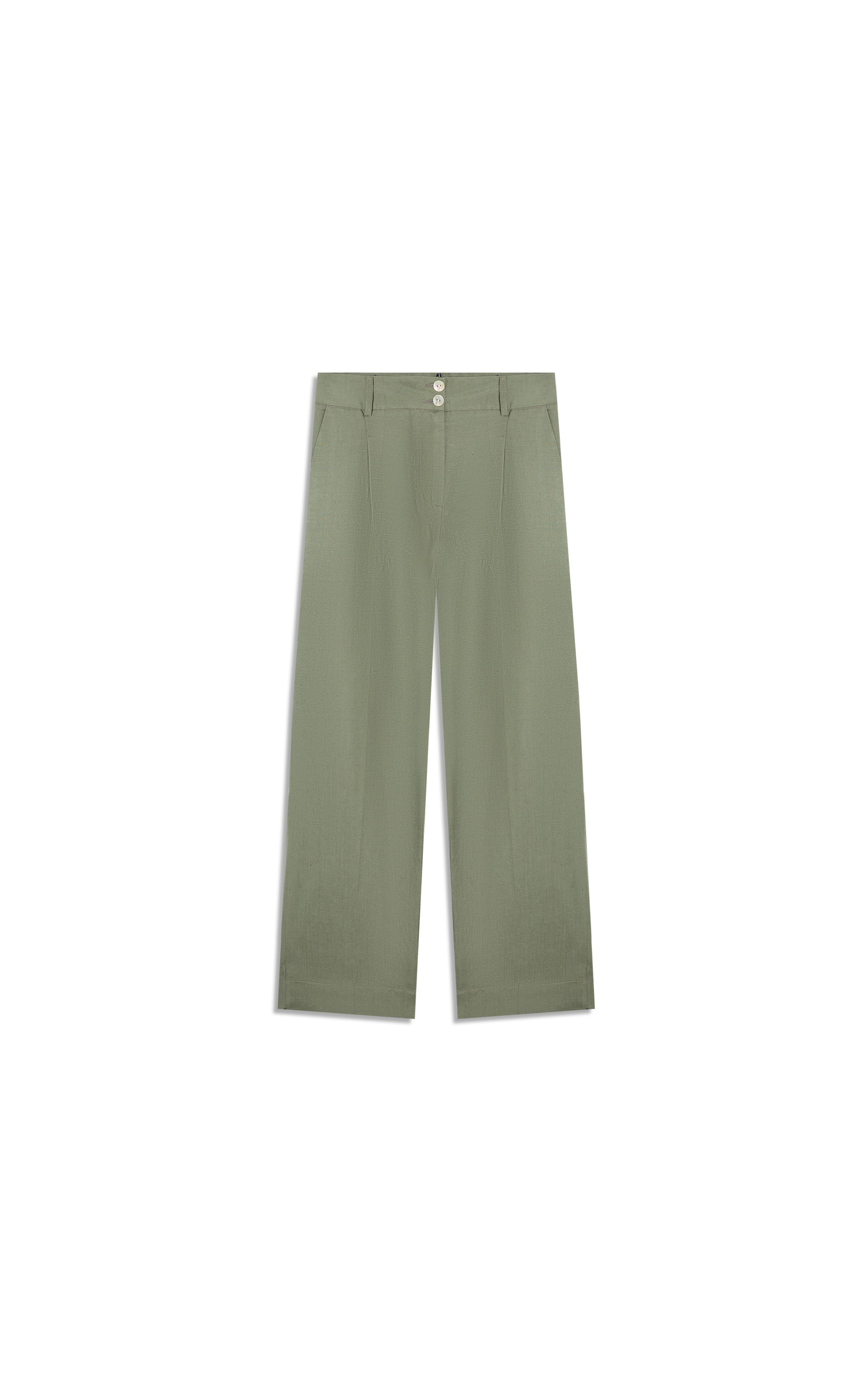 Calça Linho  Morgan Verde Militar