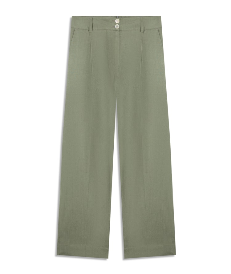 Calça Linho  Morgan Verde Militar