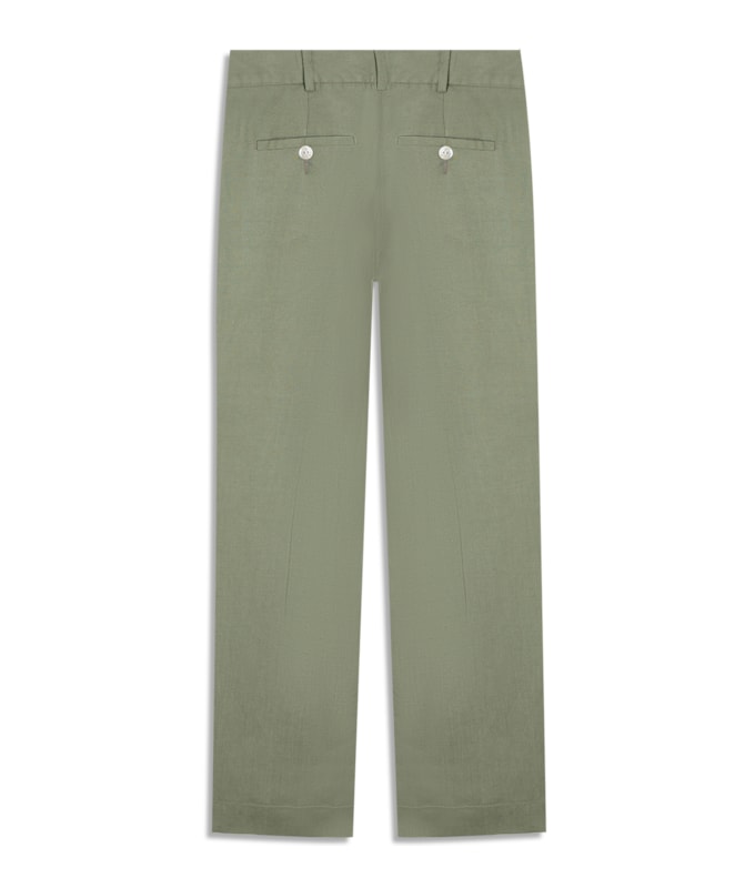 Calça Linho  Morgan Verde Militar