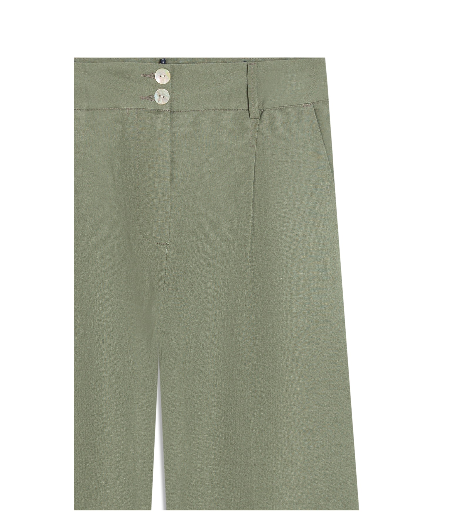 Calça Linho  Morgan Verde Militar