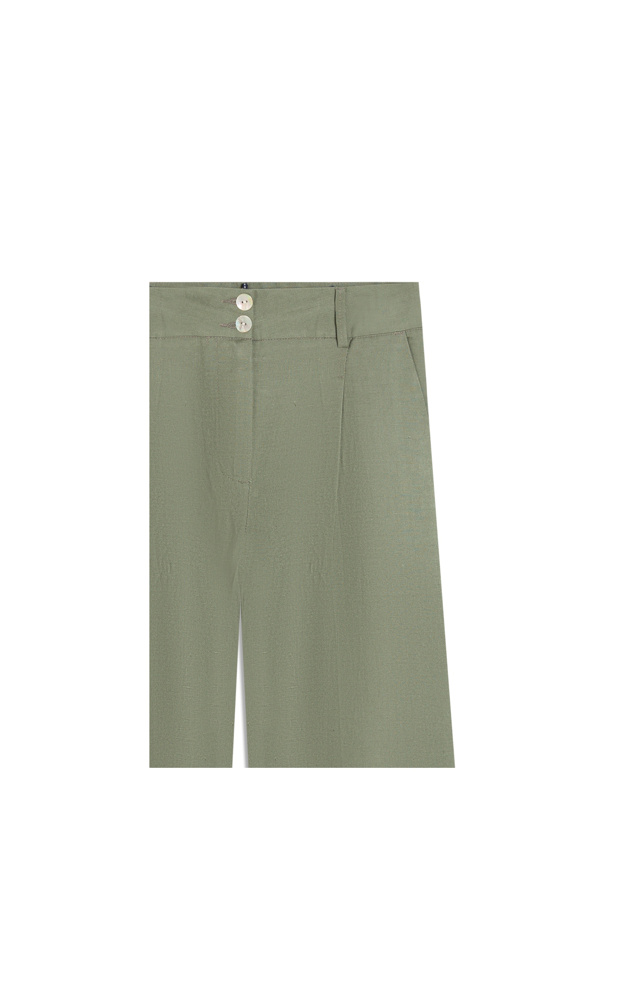 Calça Linho  Morgan Verde Militar