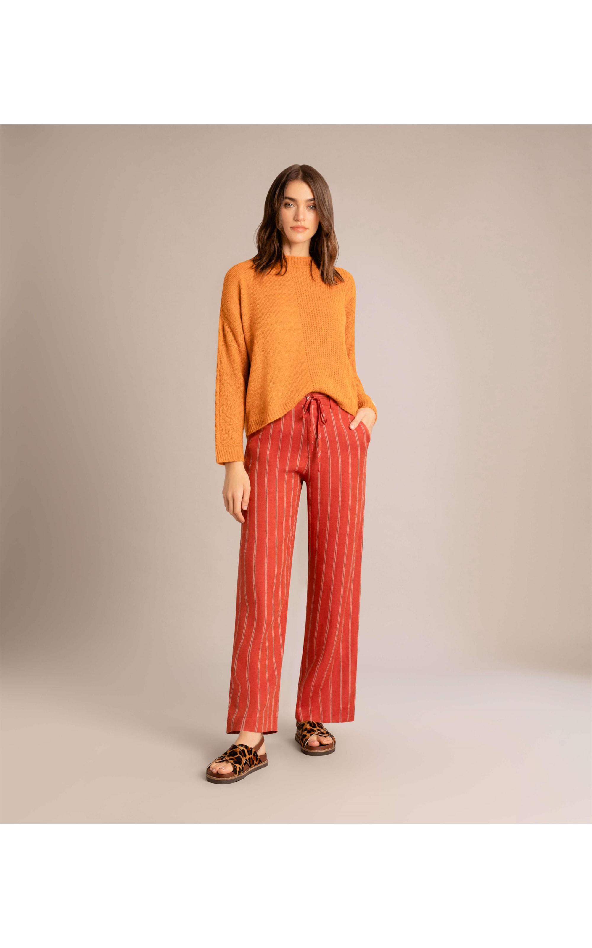 Calça Linho  Navy Vinho