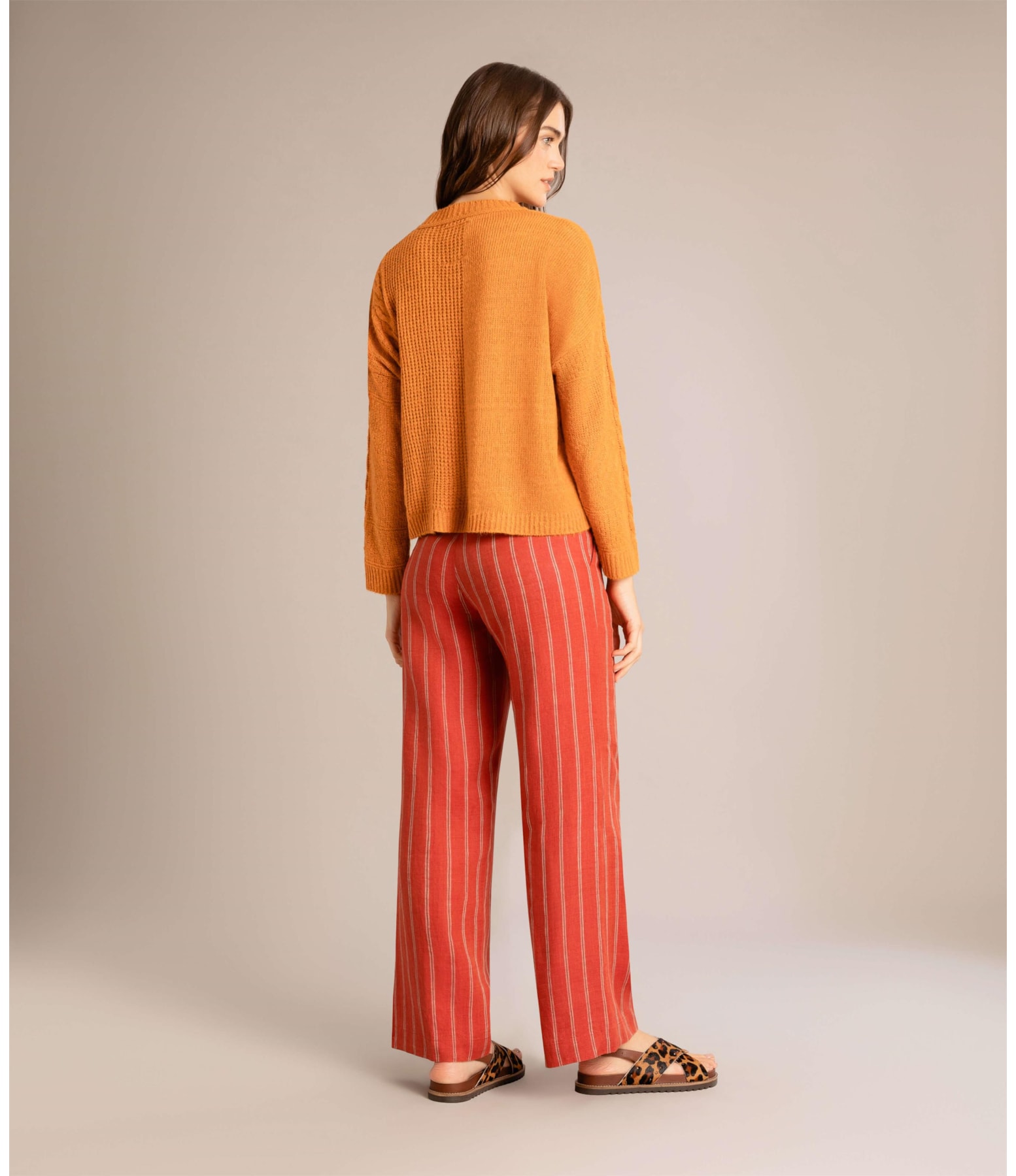 Calça Linho  Navy Vinho
