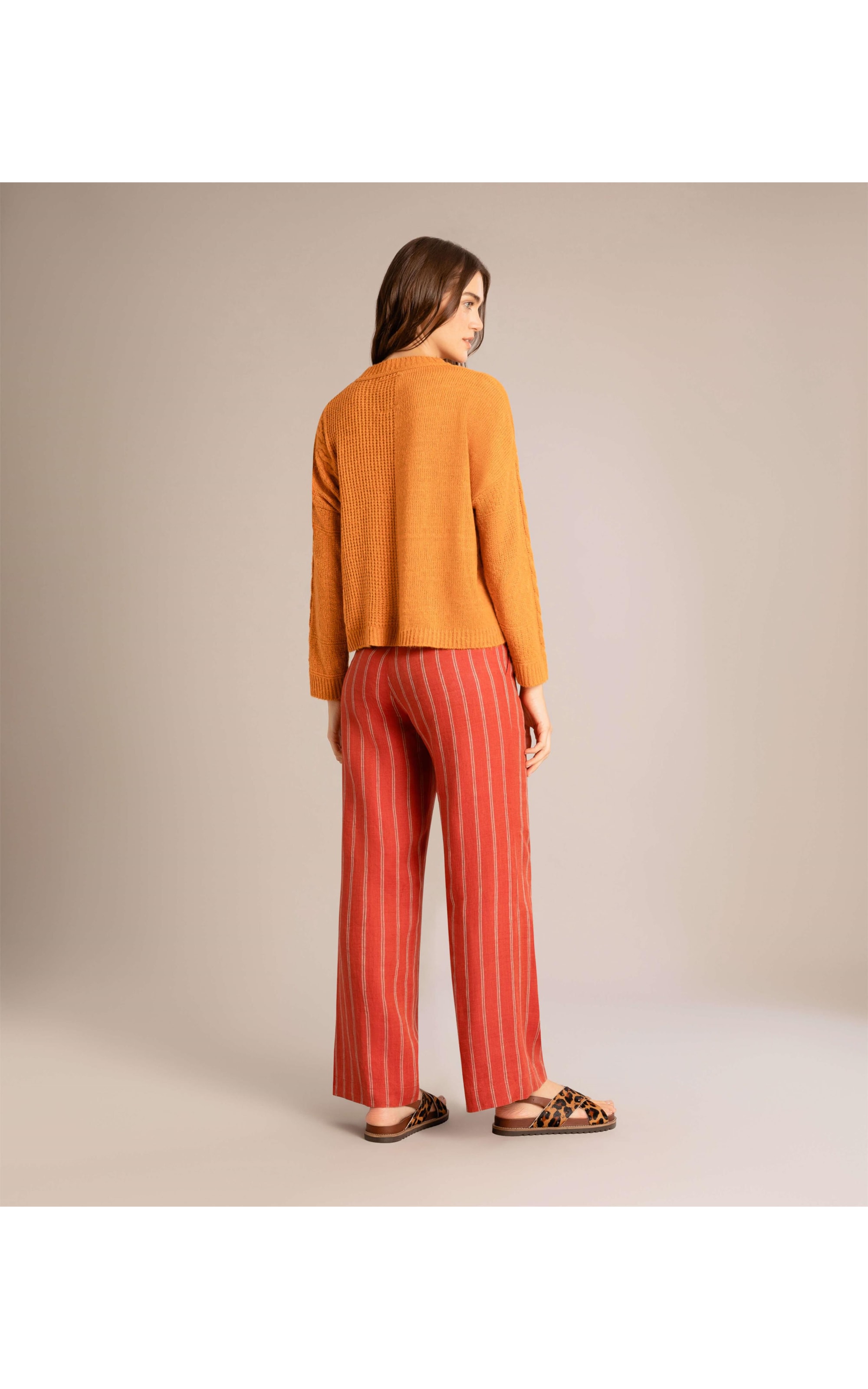Calça Linho  Navy Vinho