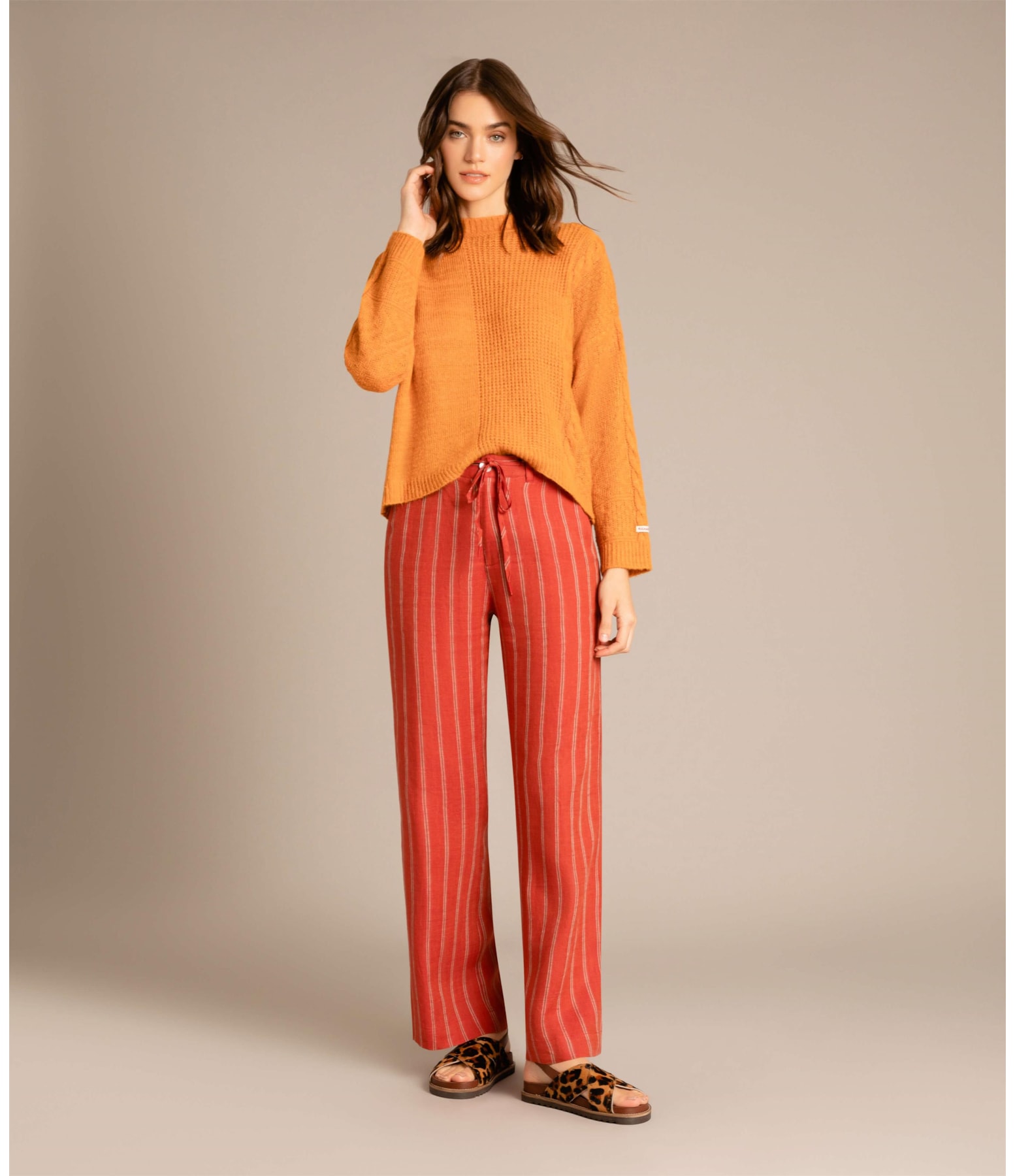 Calça Linho  Navy Vinho