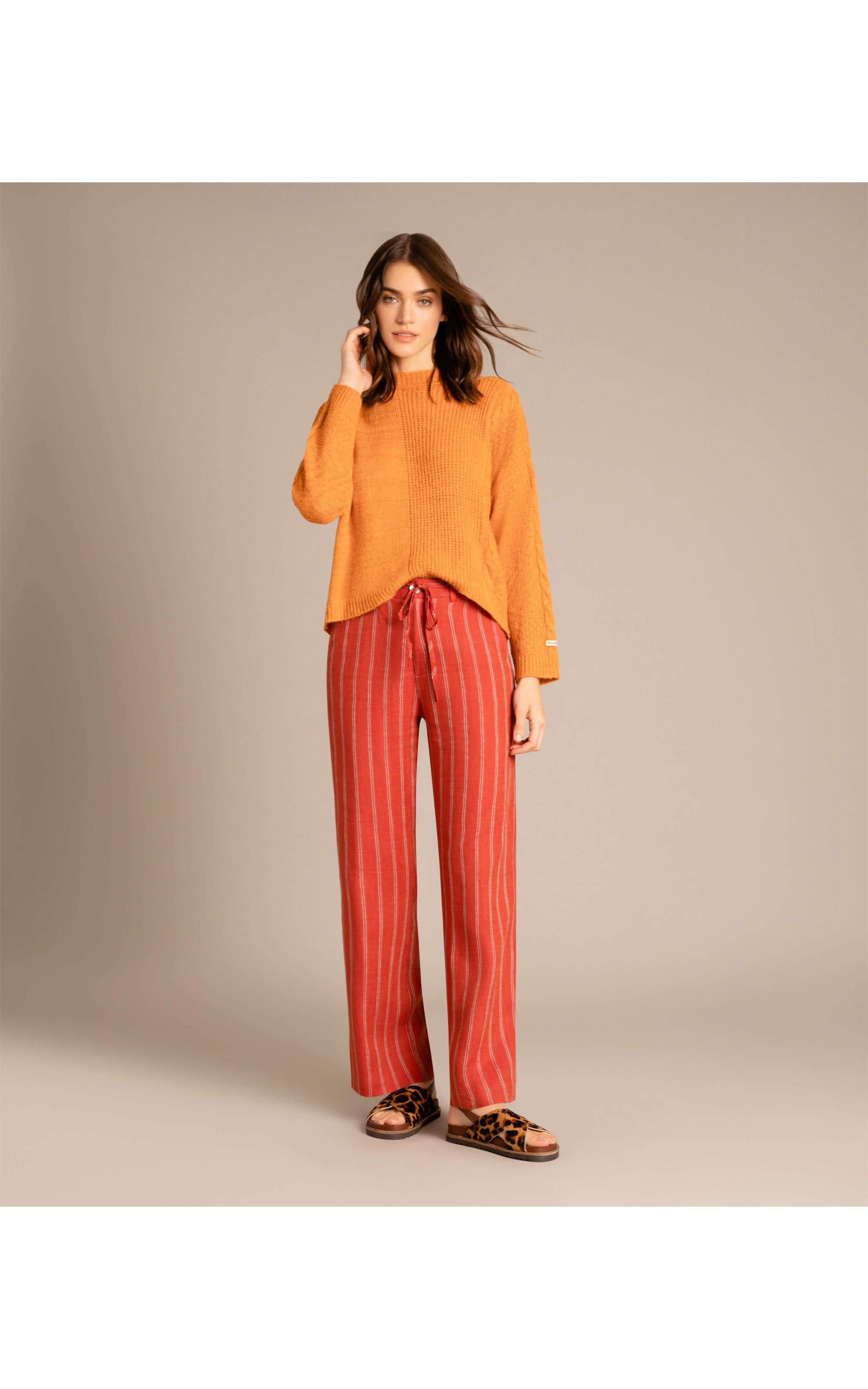 Calça Linho  Navy Vinho