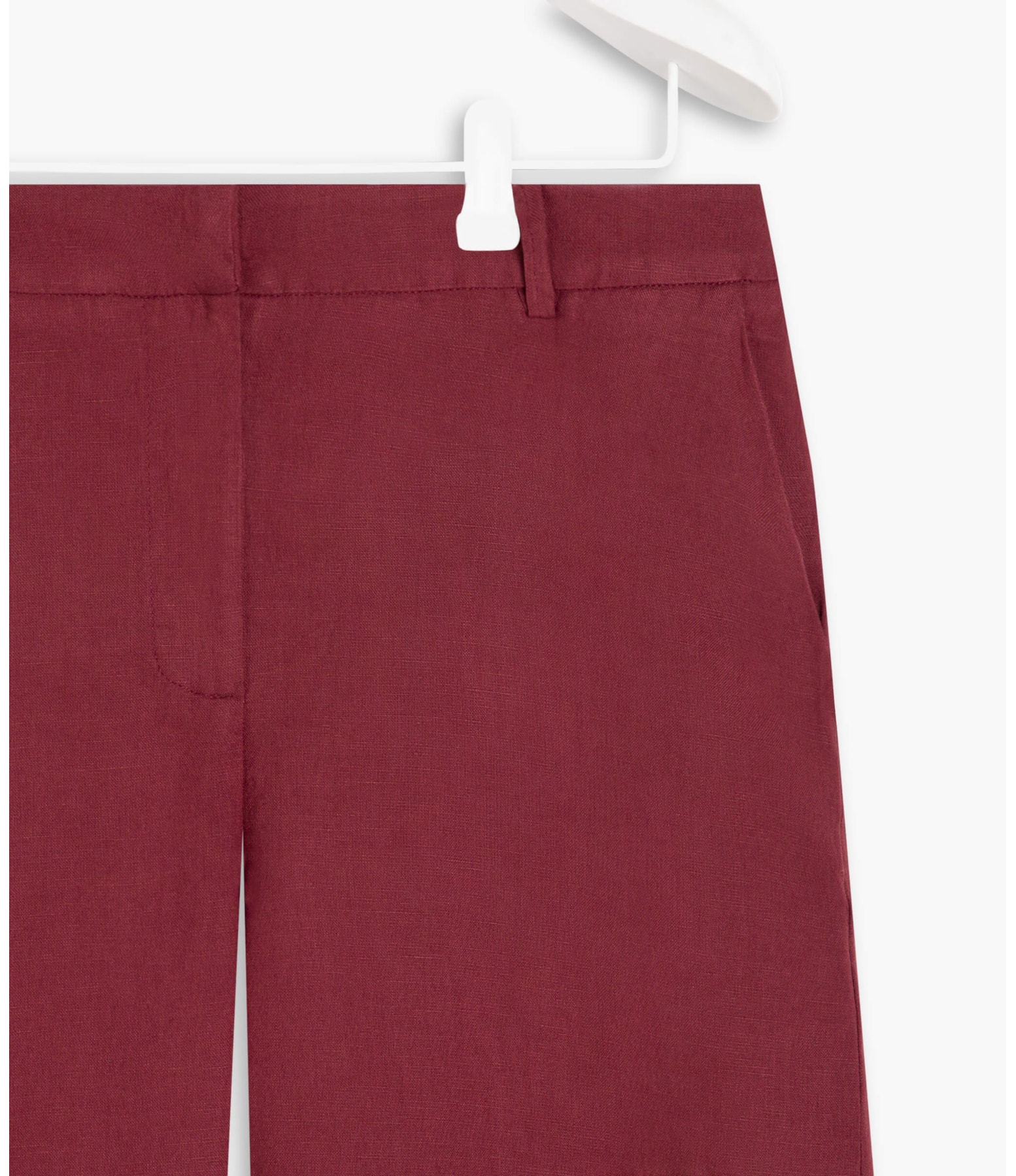 Calça Linho  New Barik Bordeaux