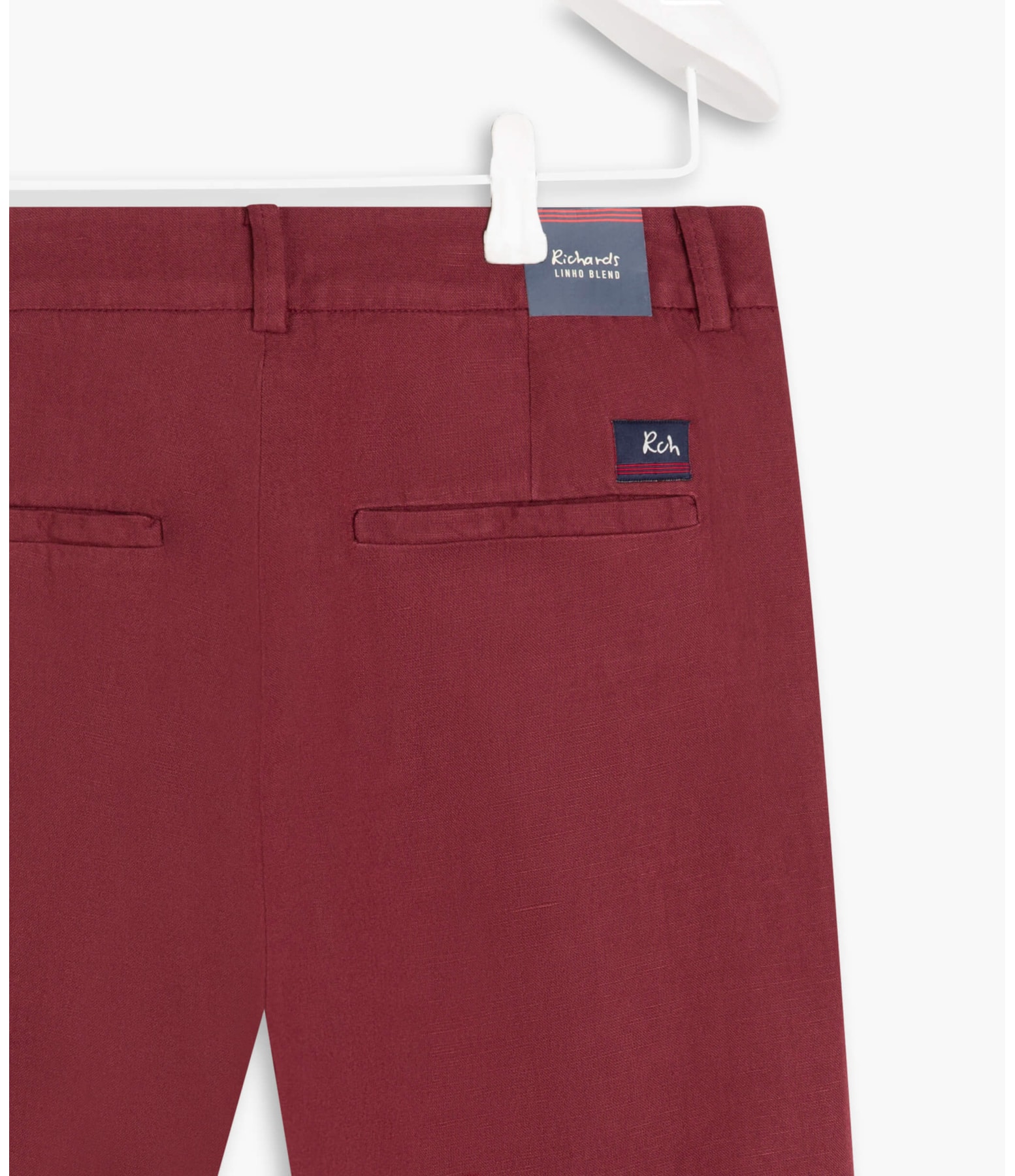 Calça Linho  New Barik Bordeaux