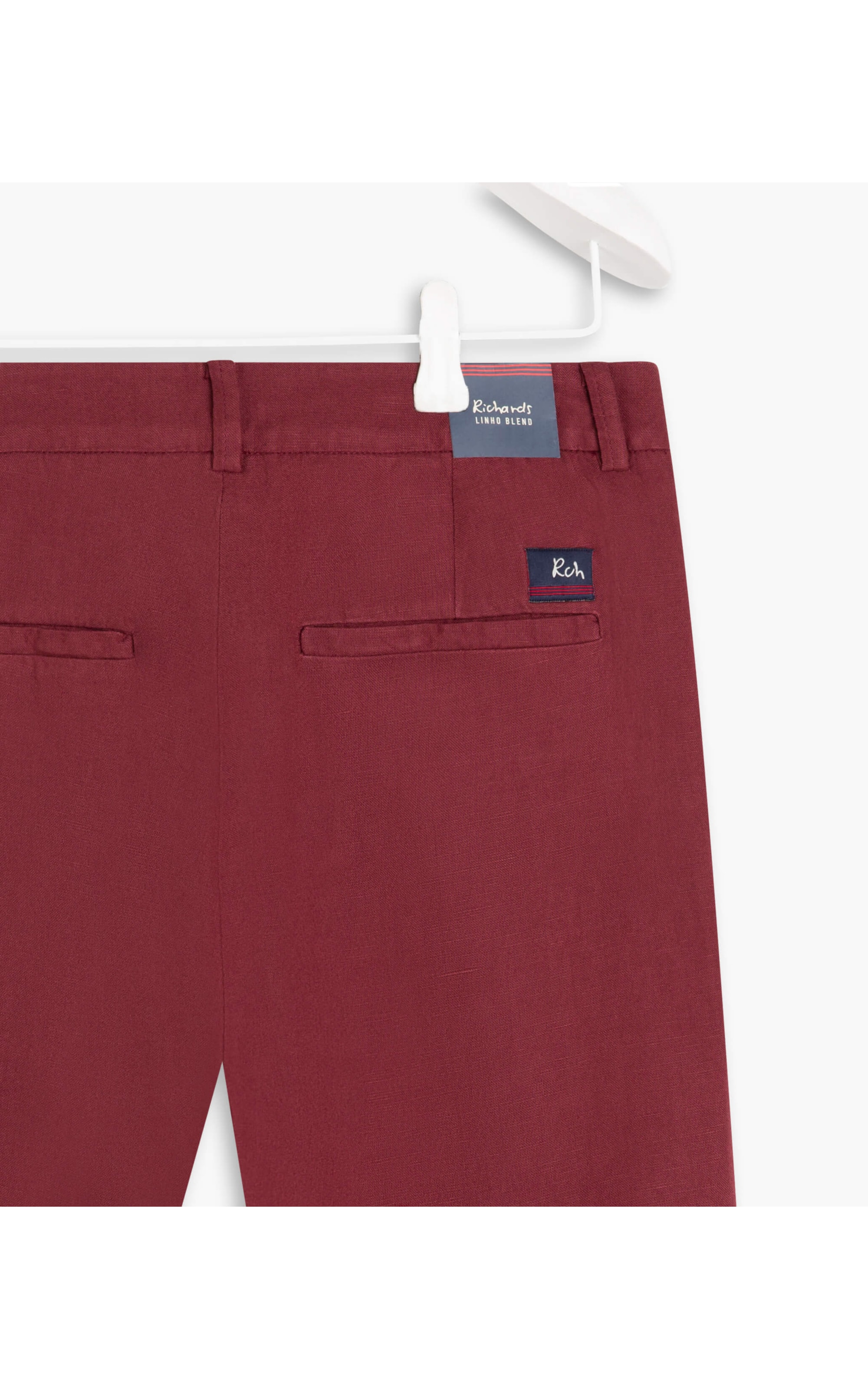 Calça Linho  New Barik Bordeaux