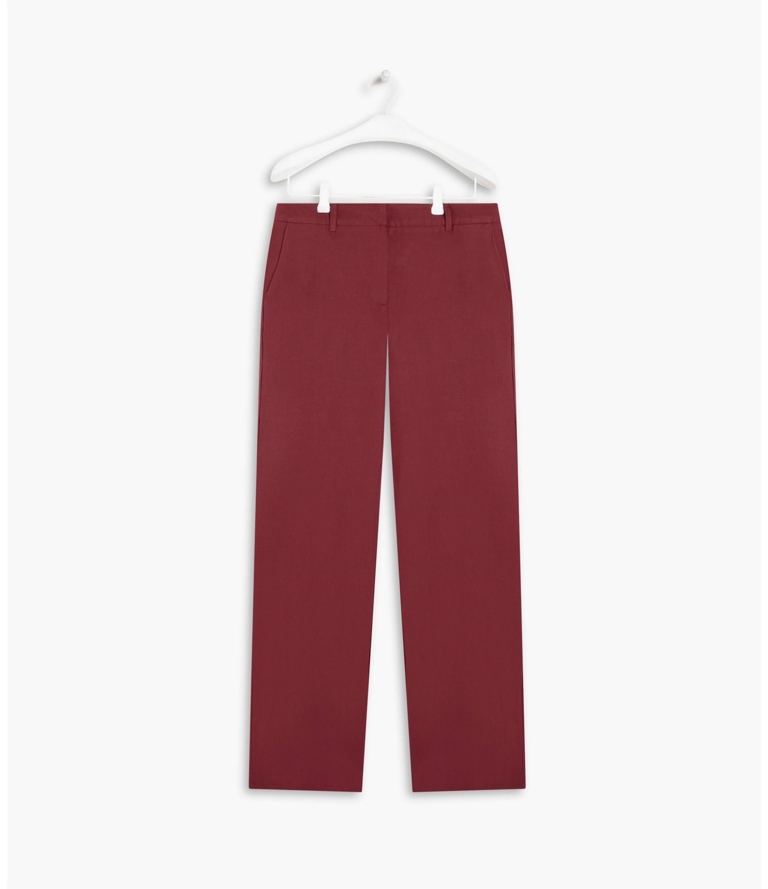Calça Linho  New Barik Bordeaux