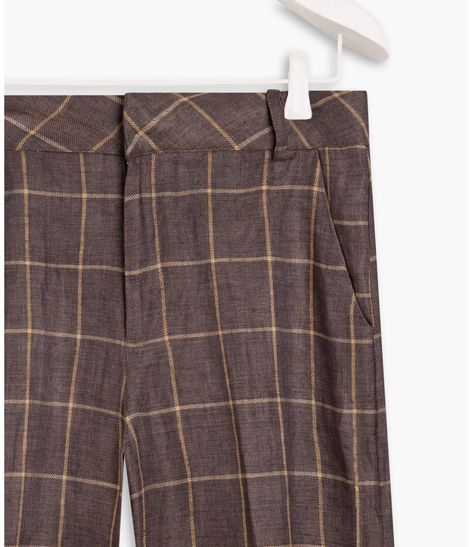 Calça Linho  New Barik Marrom
