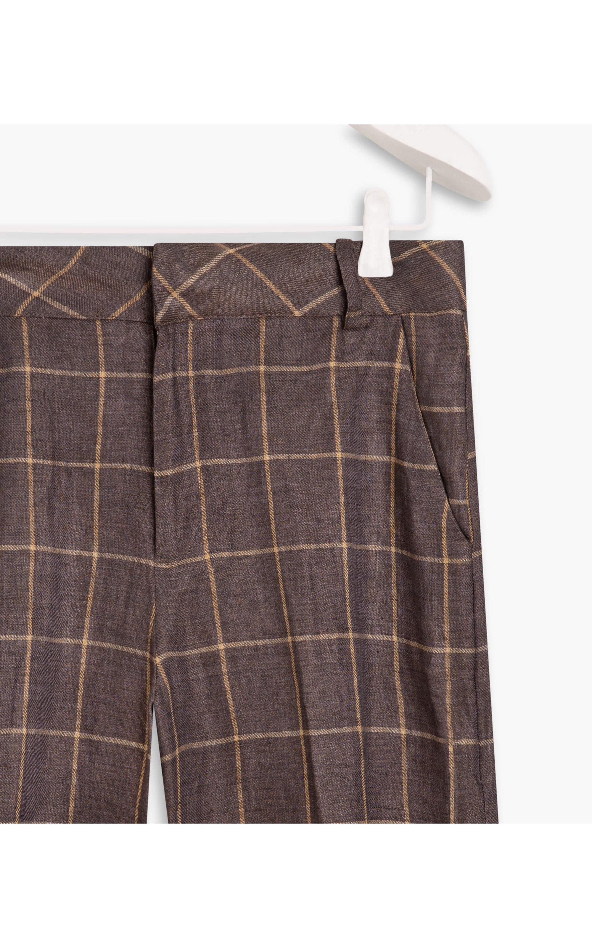 Calça Linho  New Barik Marrom