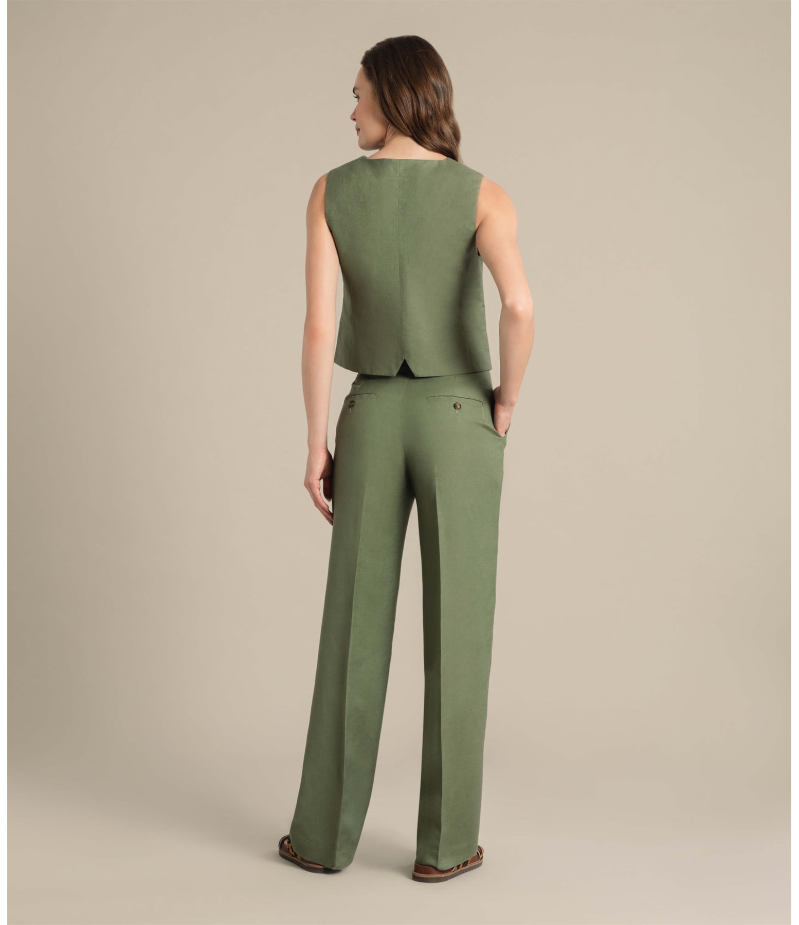 Calça Linho   New Barik Verde Militar