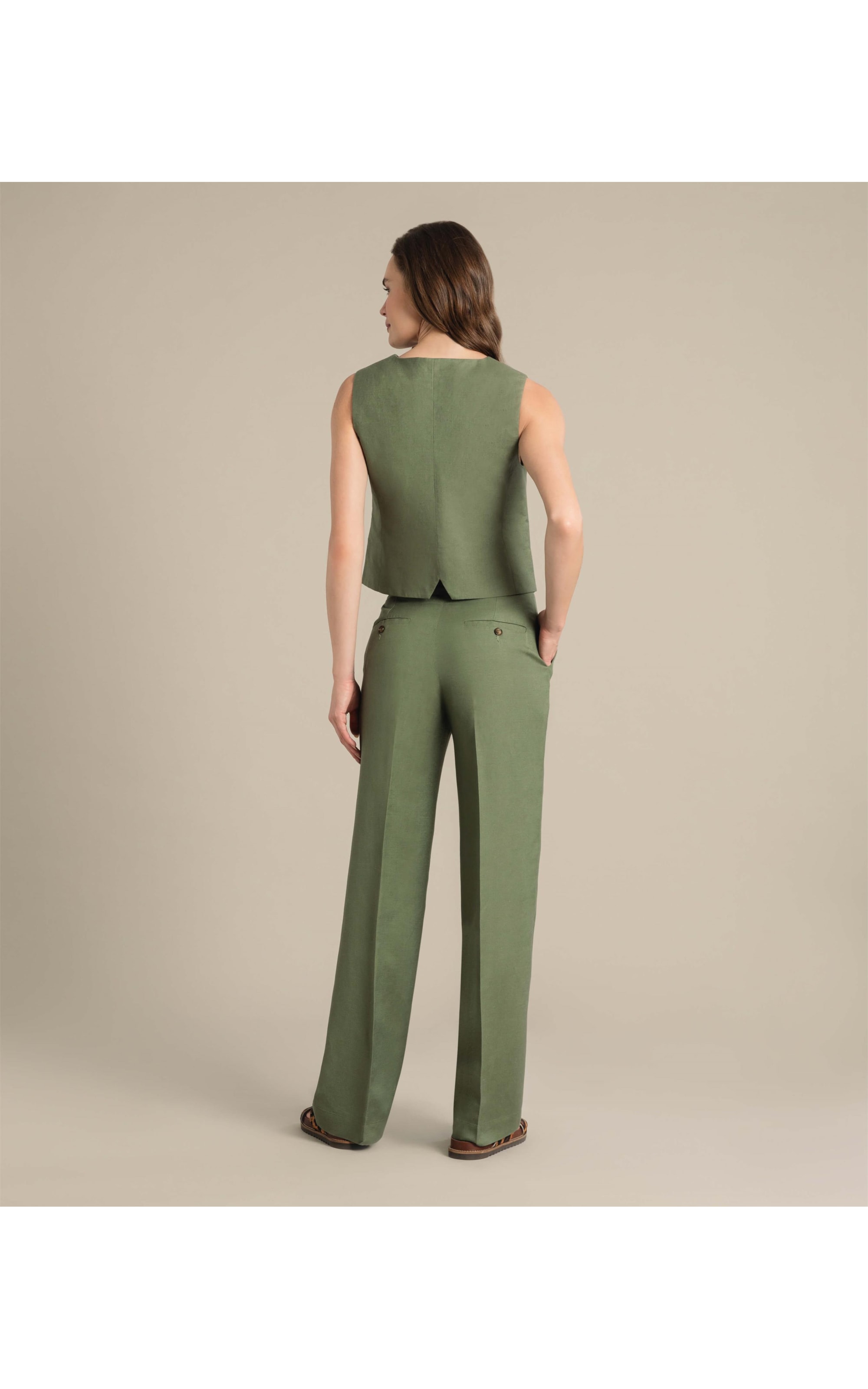 Calça Linho   New Barik Verde Militar