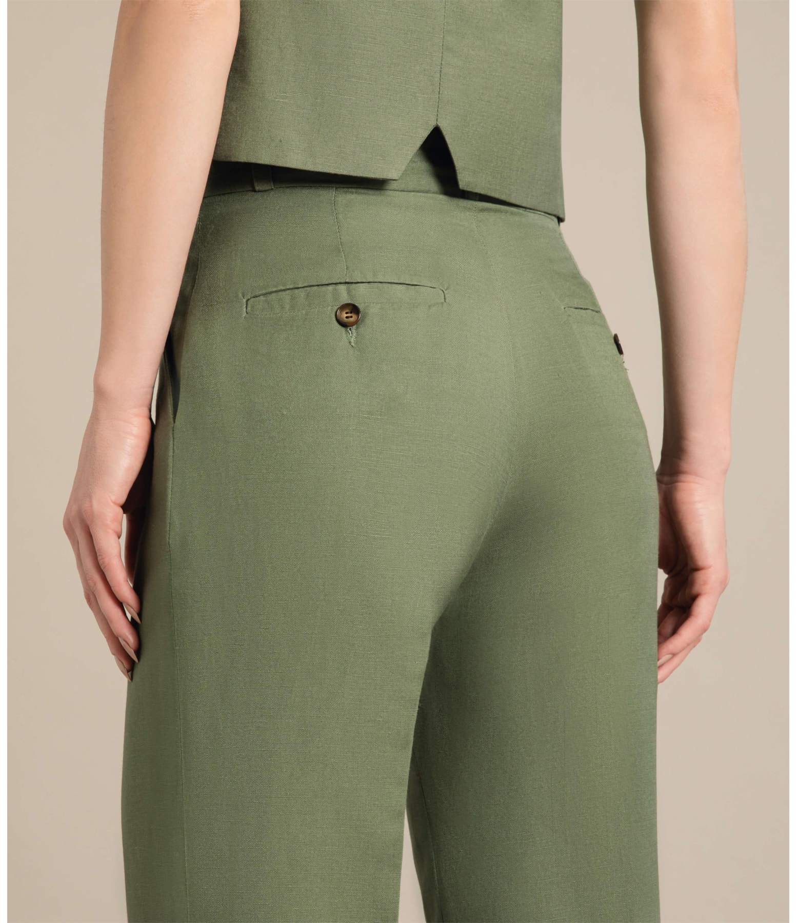 Calça Linho   New Barik Verde Militar