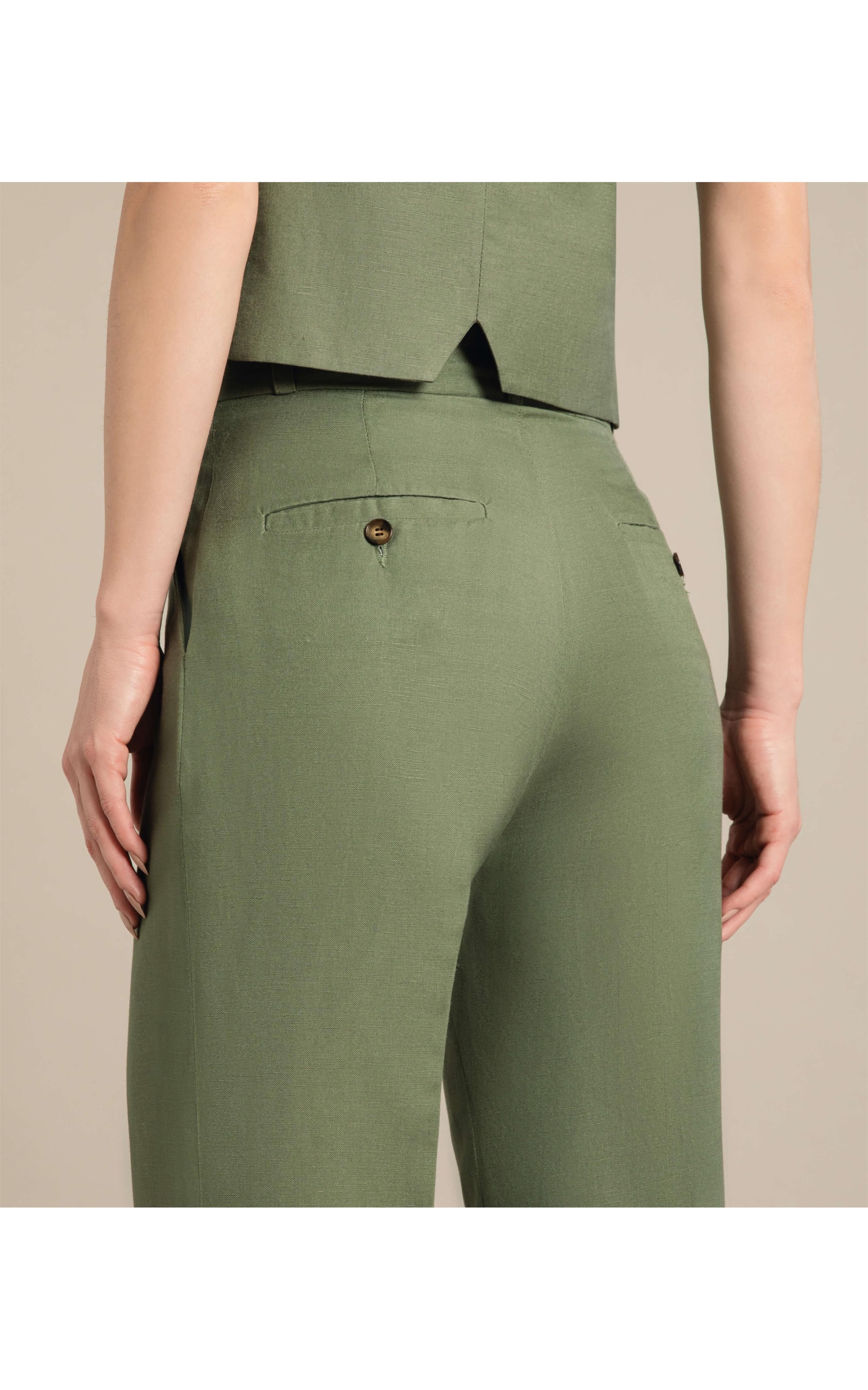 Calça Linho   New Barik Verde Militar