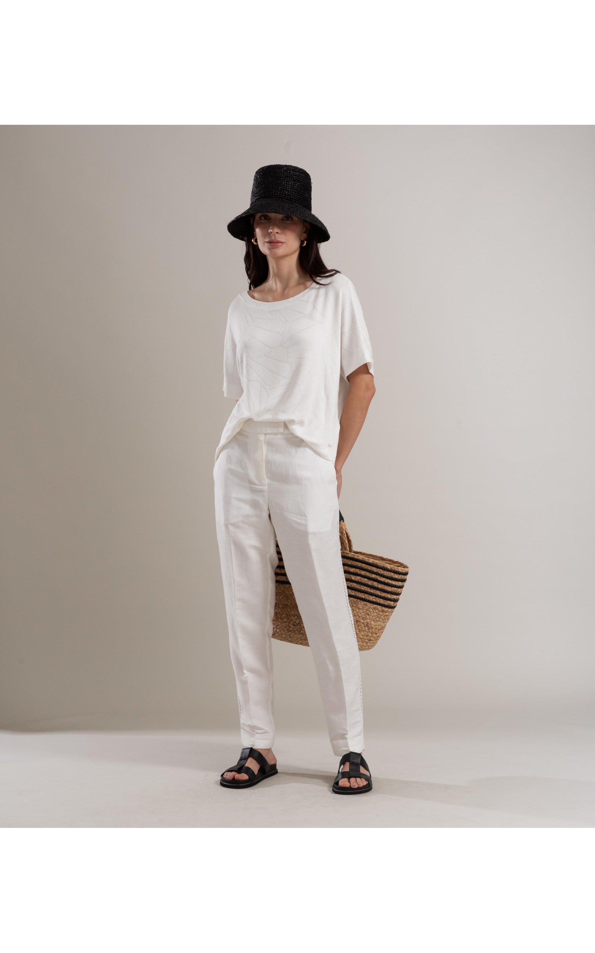 Calça Linho  Nicka Branco