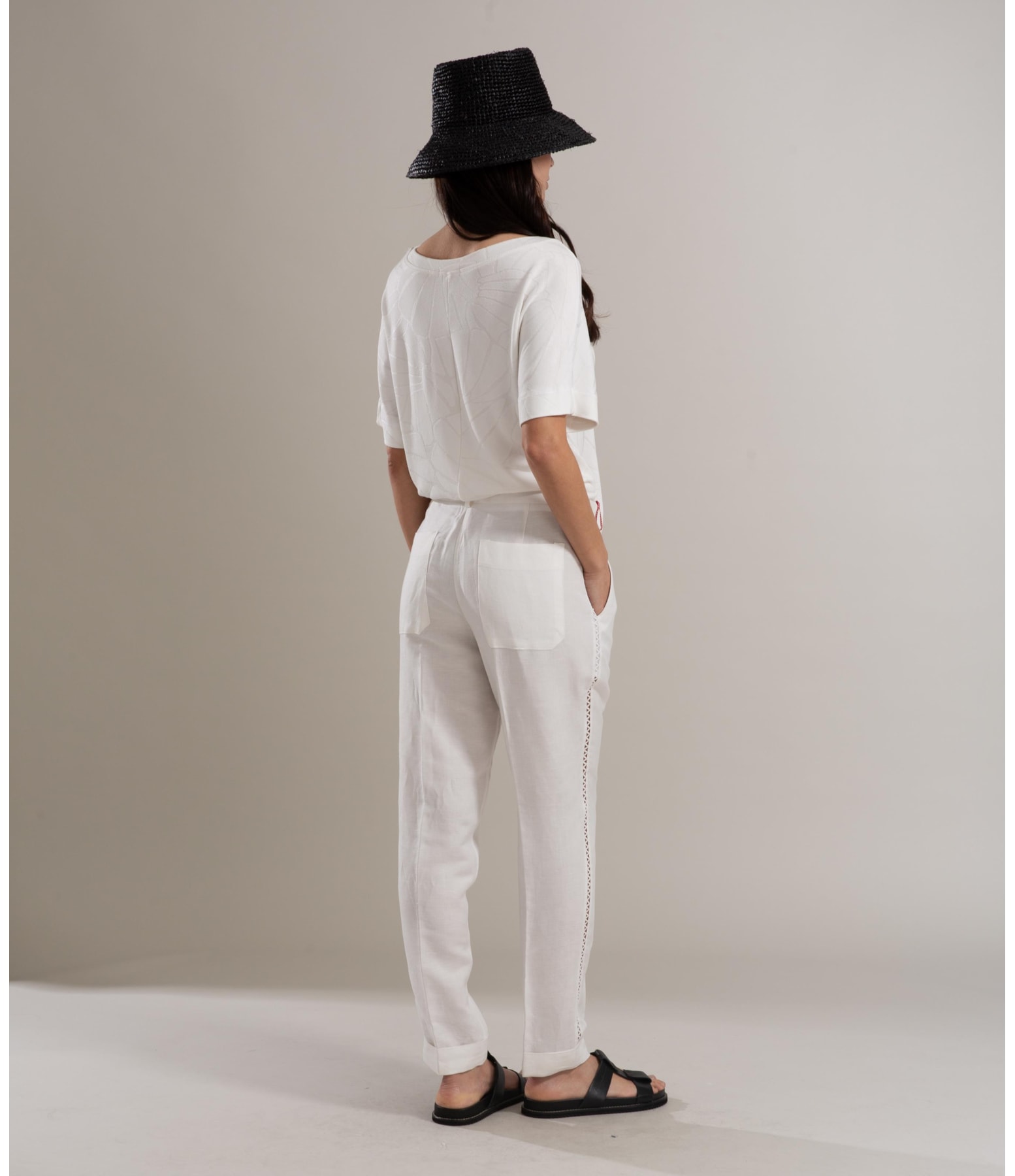 Calça Linho  Nicka Branco