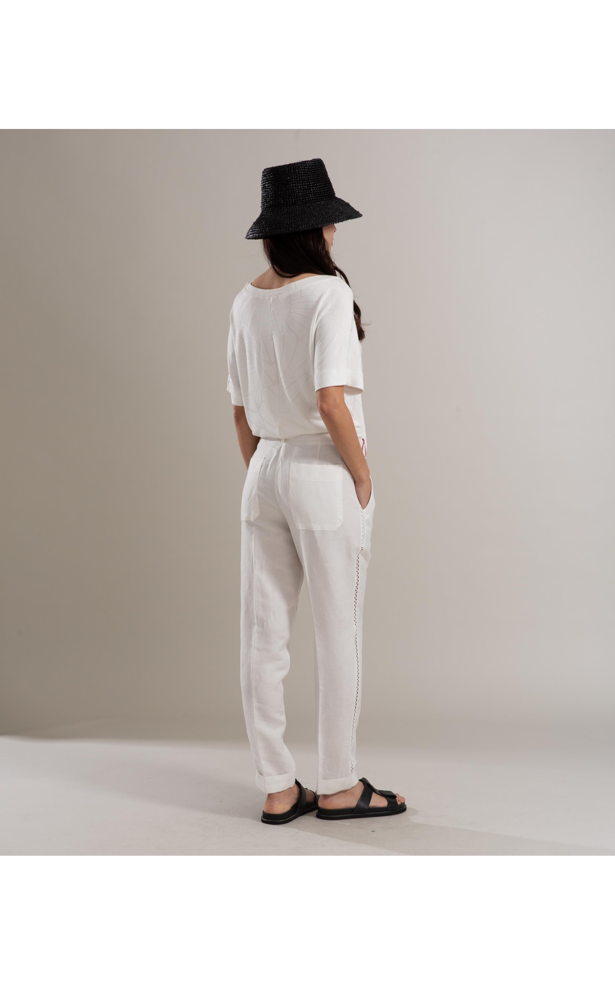 Calça Linho  Nicka Branco