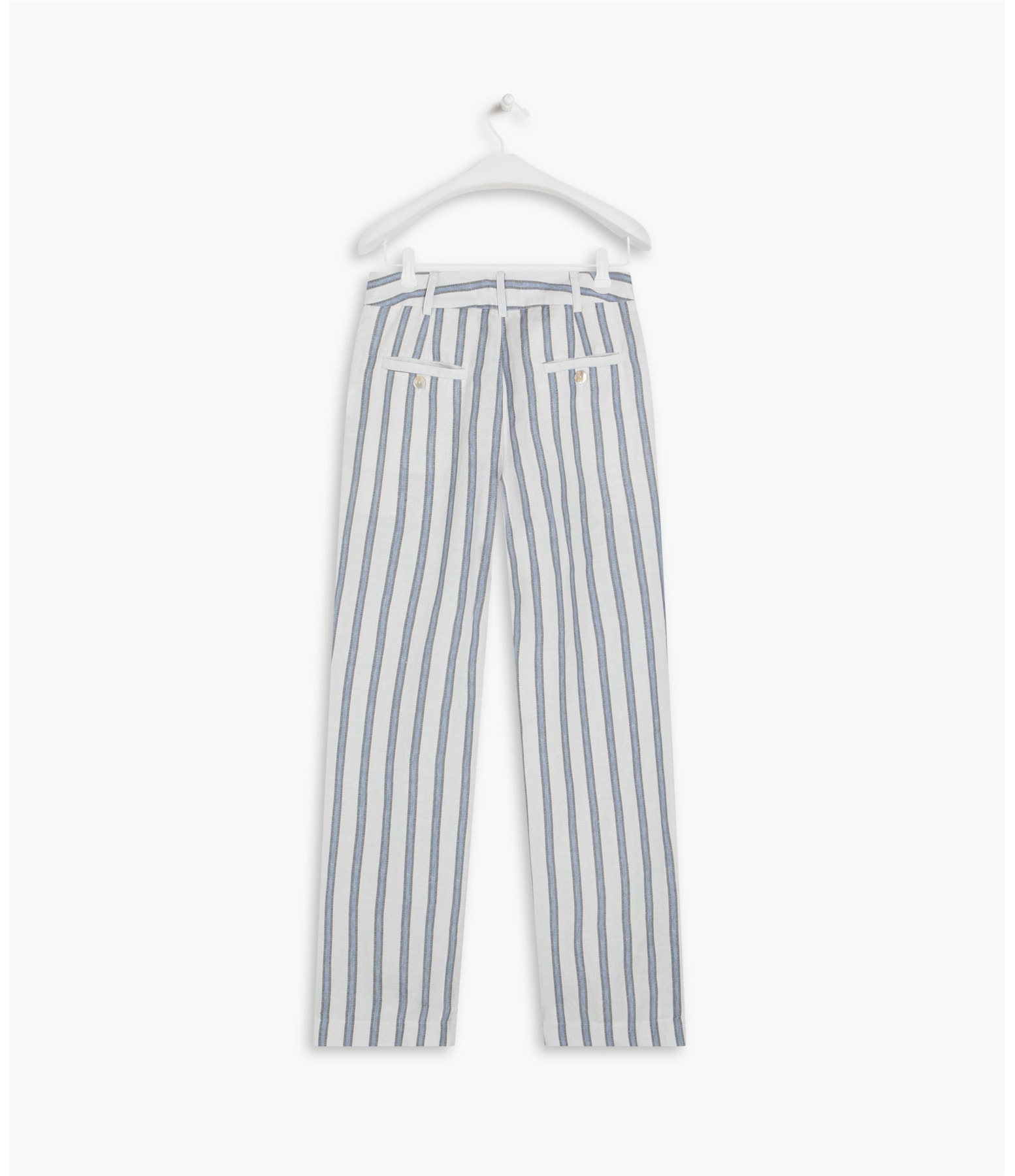 Calça Linho Nori  Striped Azul Chofer