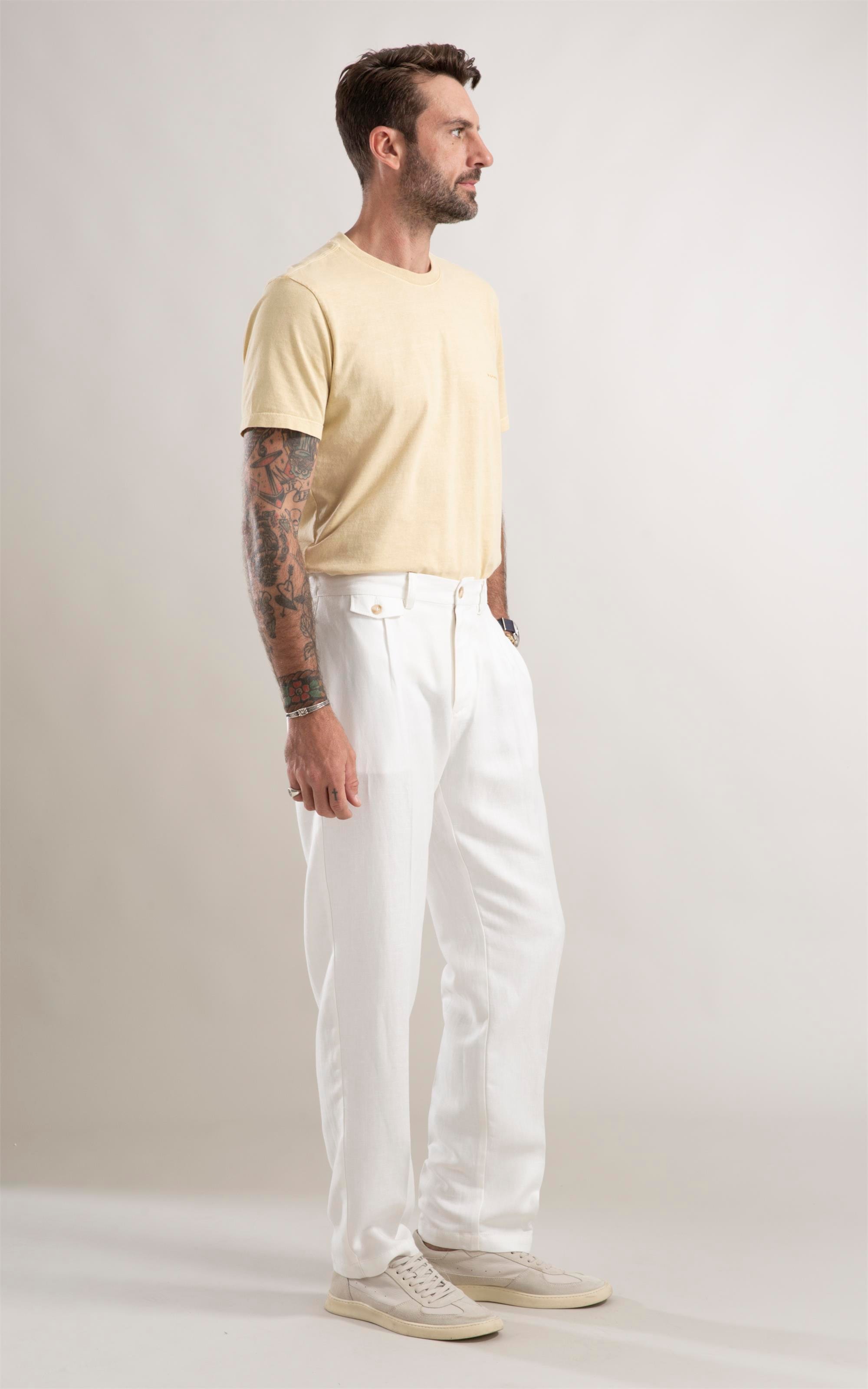 Calça Linho Off White