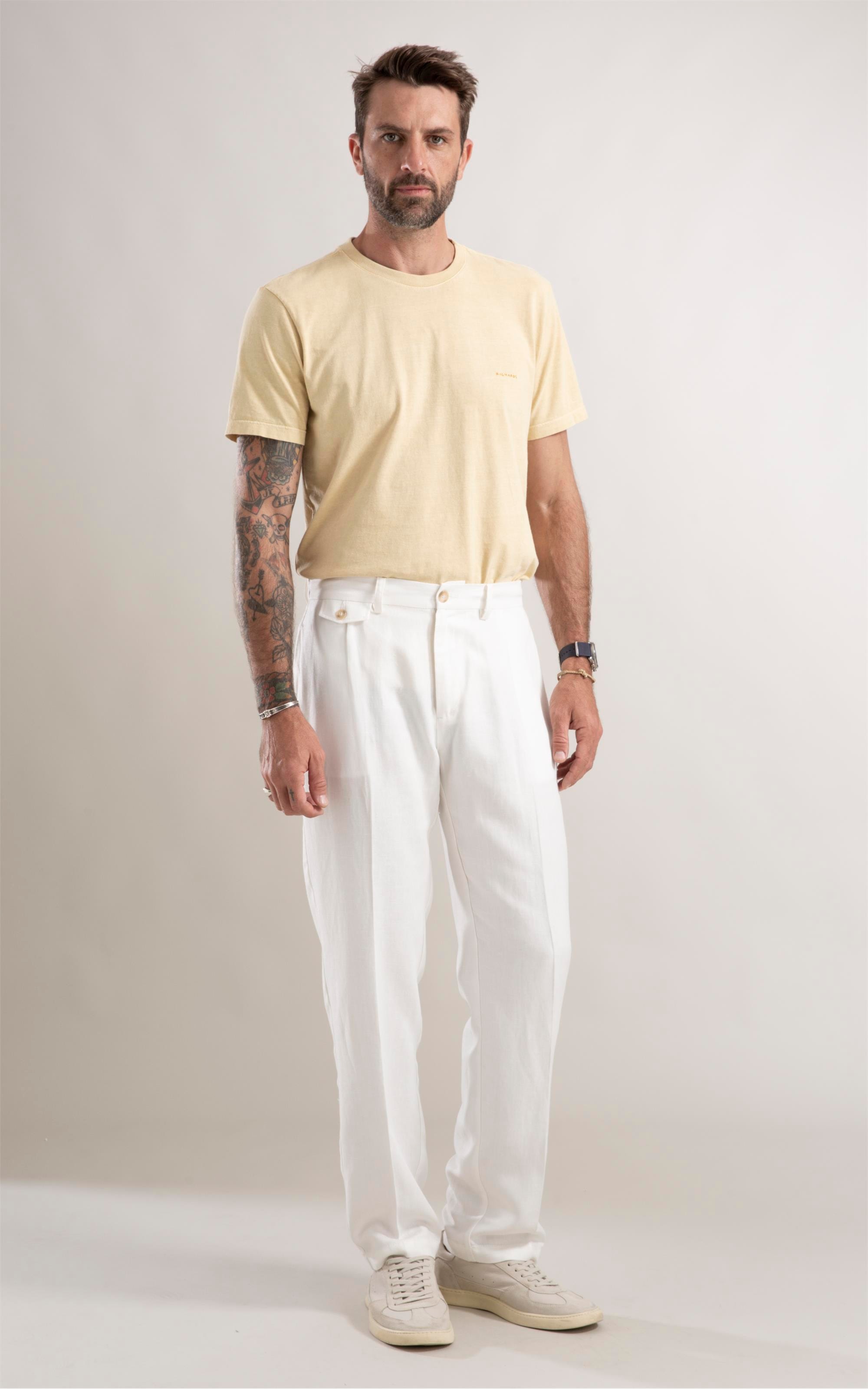 Calça Linho Off White