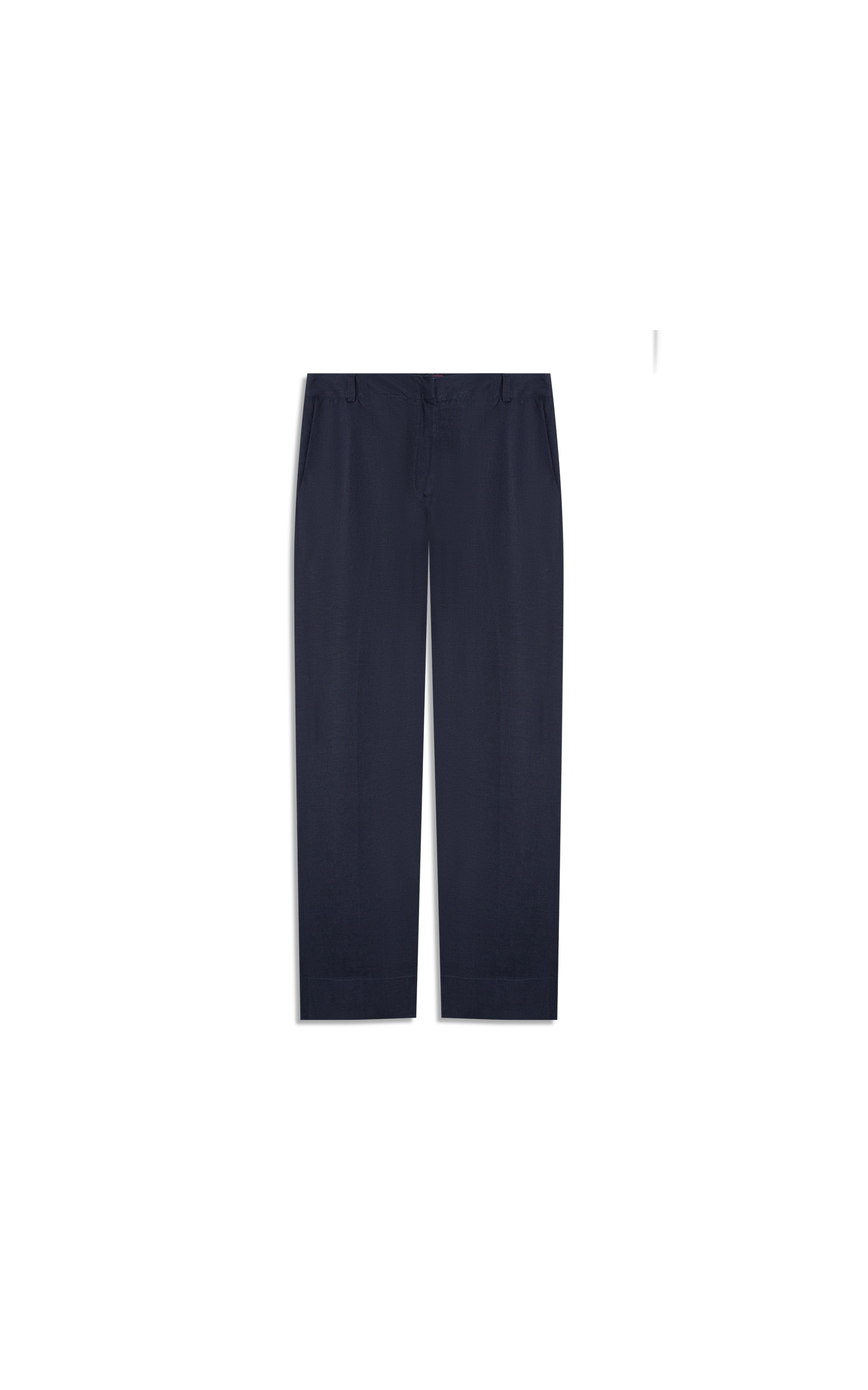 Calça Linho  Reta Dark Navy