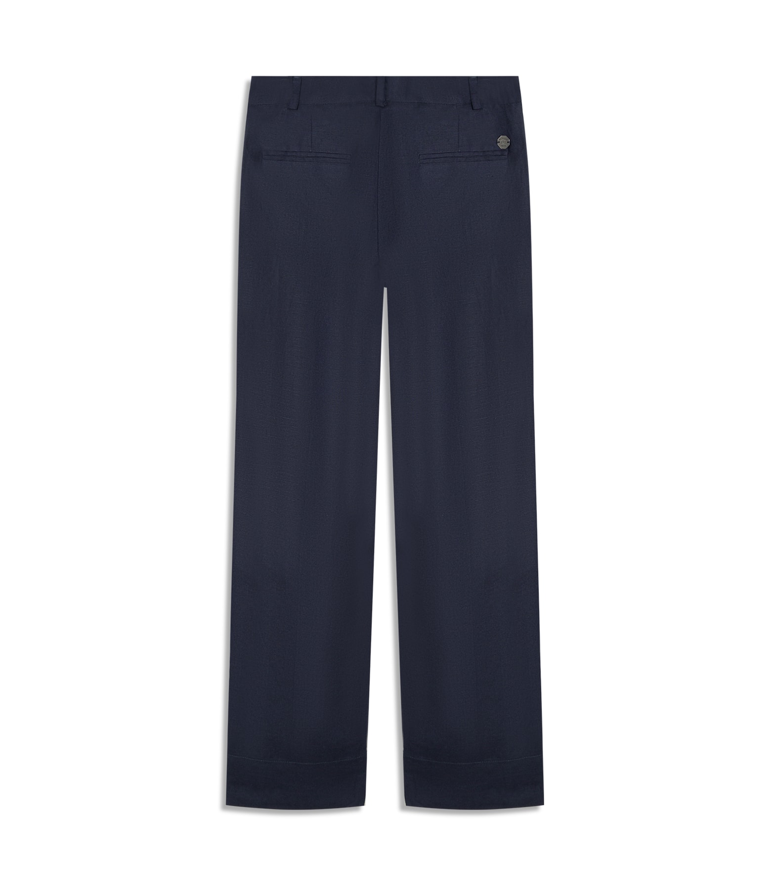 Calça Linho  Reta Dark Navy