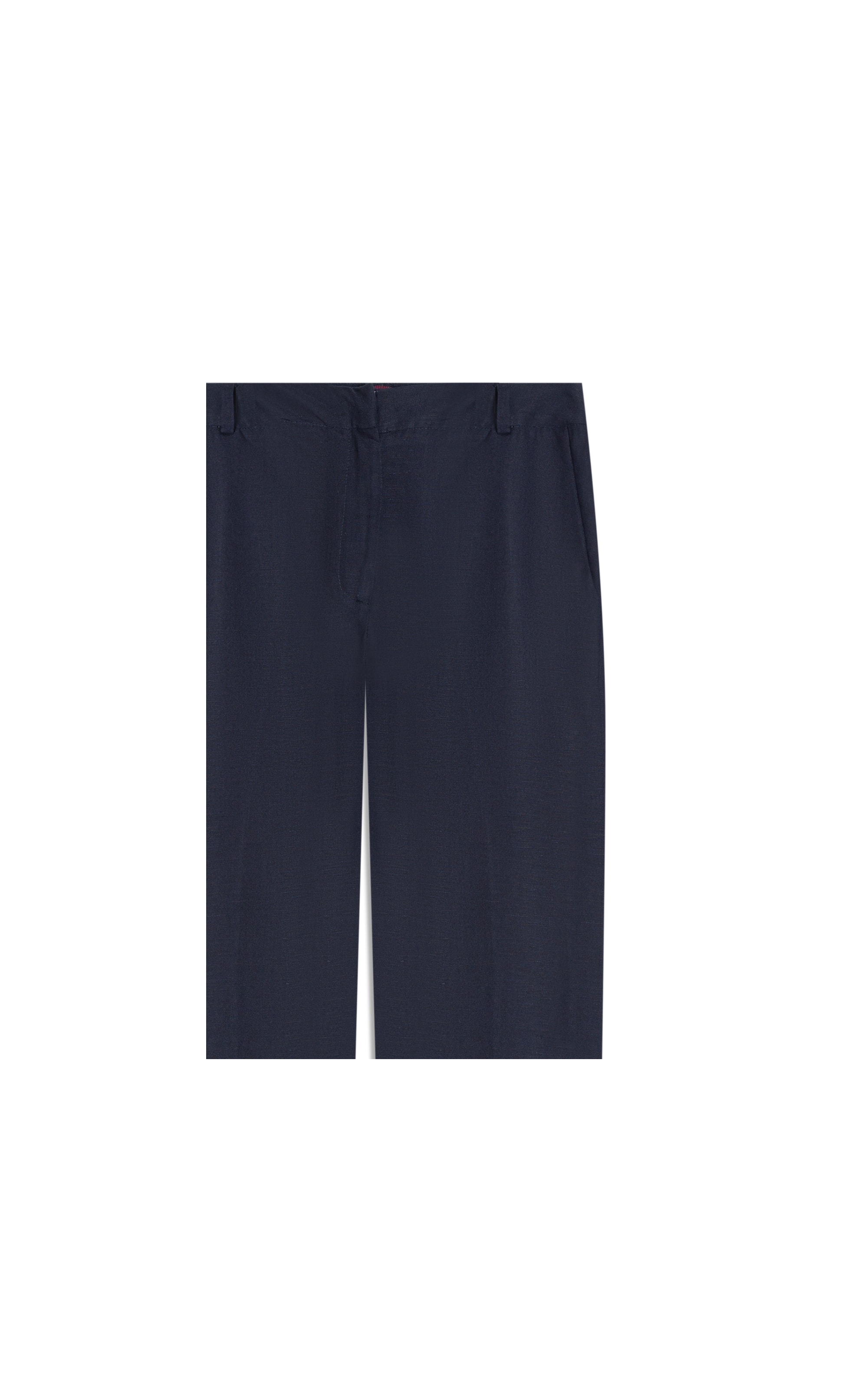 Calça Linho  Reta Dark Navy