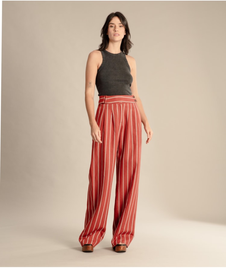 Calça Linho  Ricci Vinho