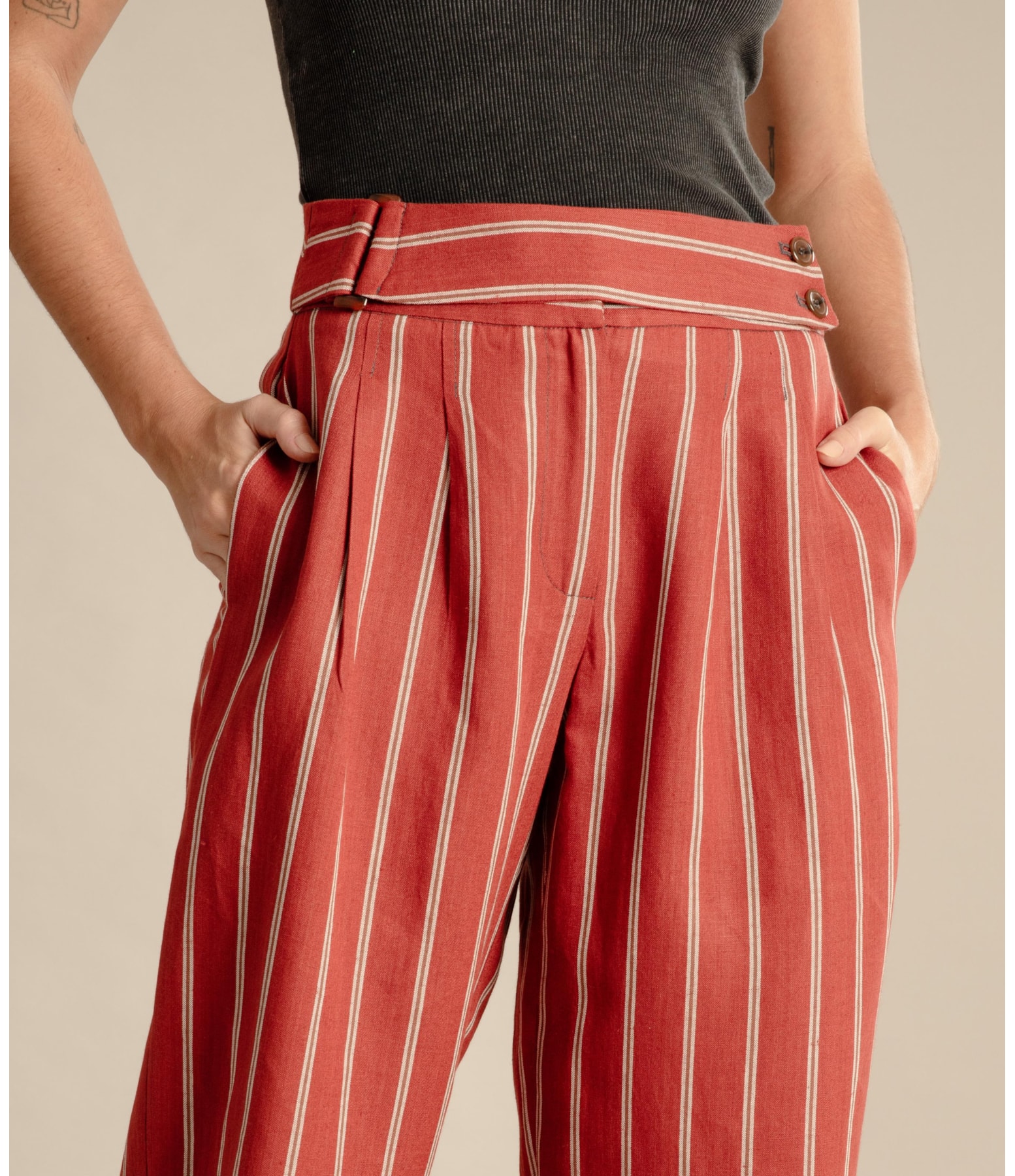 Calça Linho  Ricci Vinho