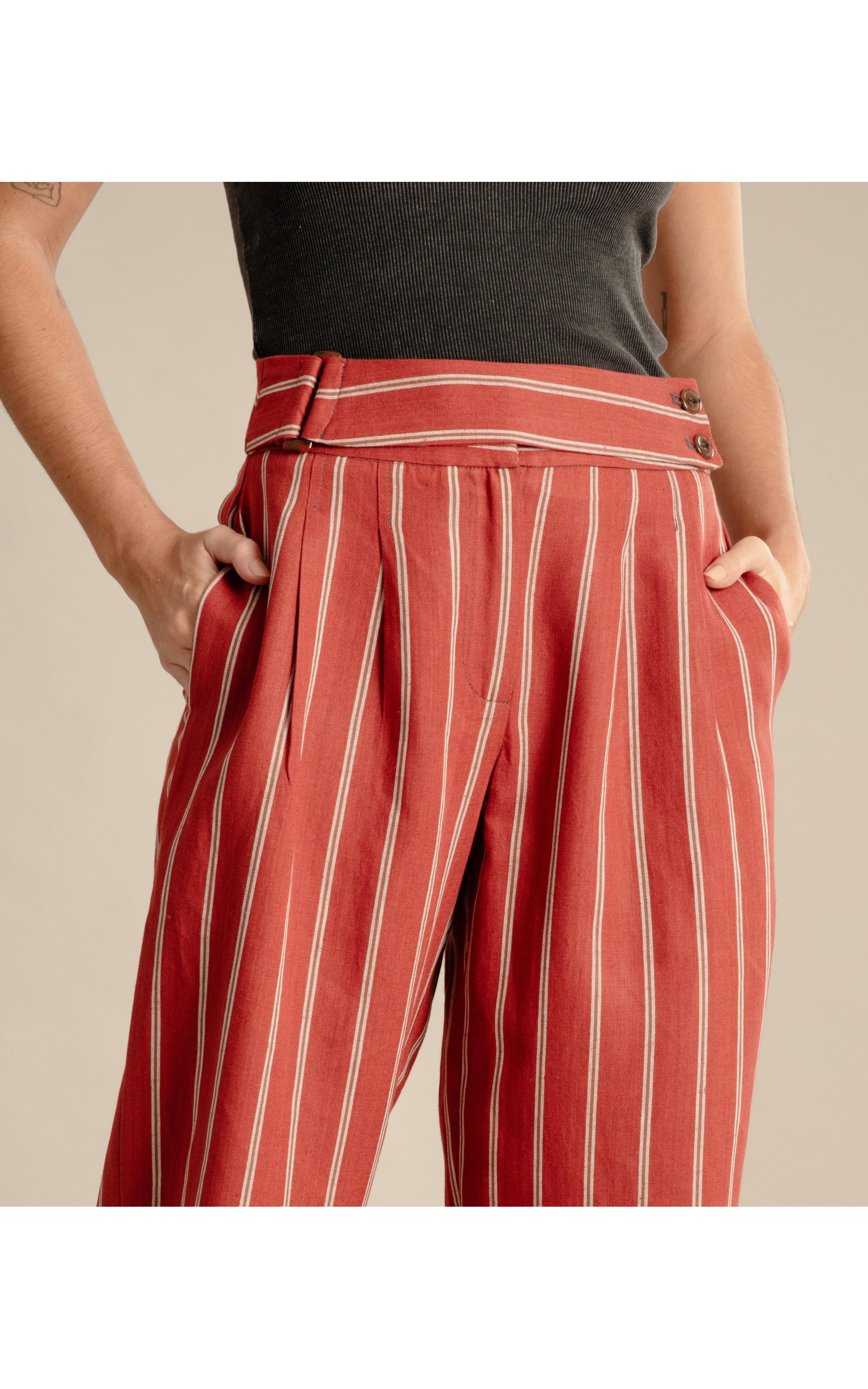 Calça Linho  Ricci Vinho