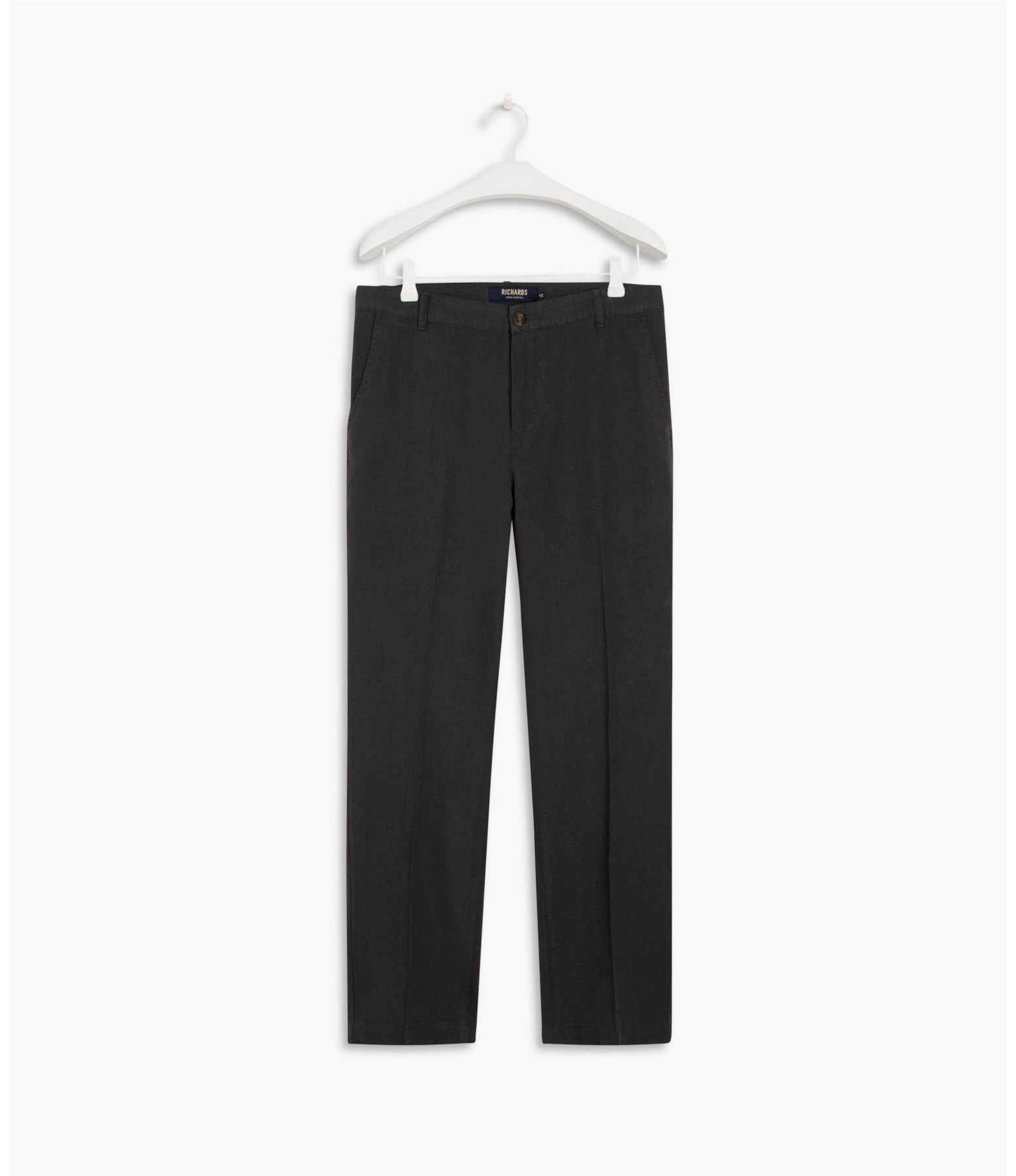 Calça Linho  Santiago Off Black
