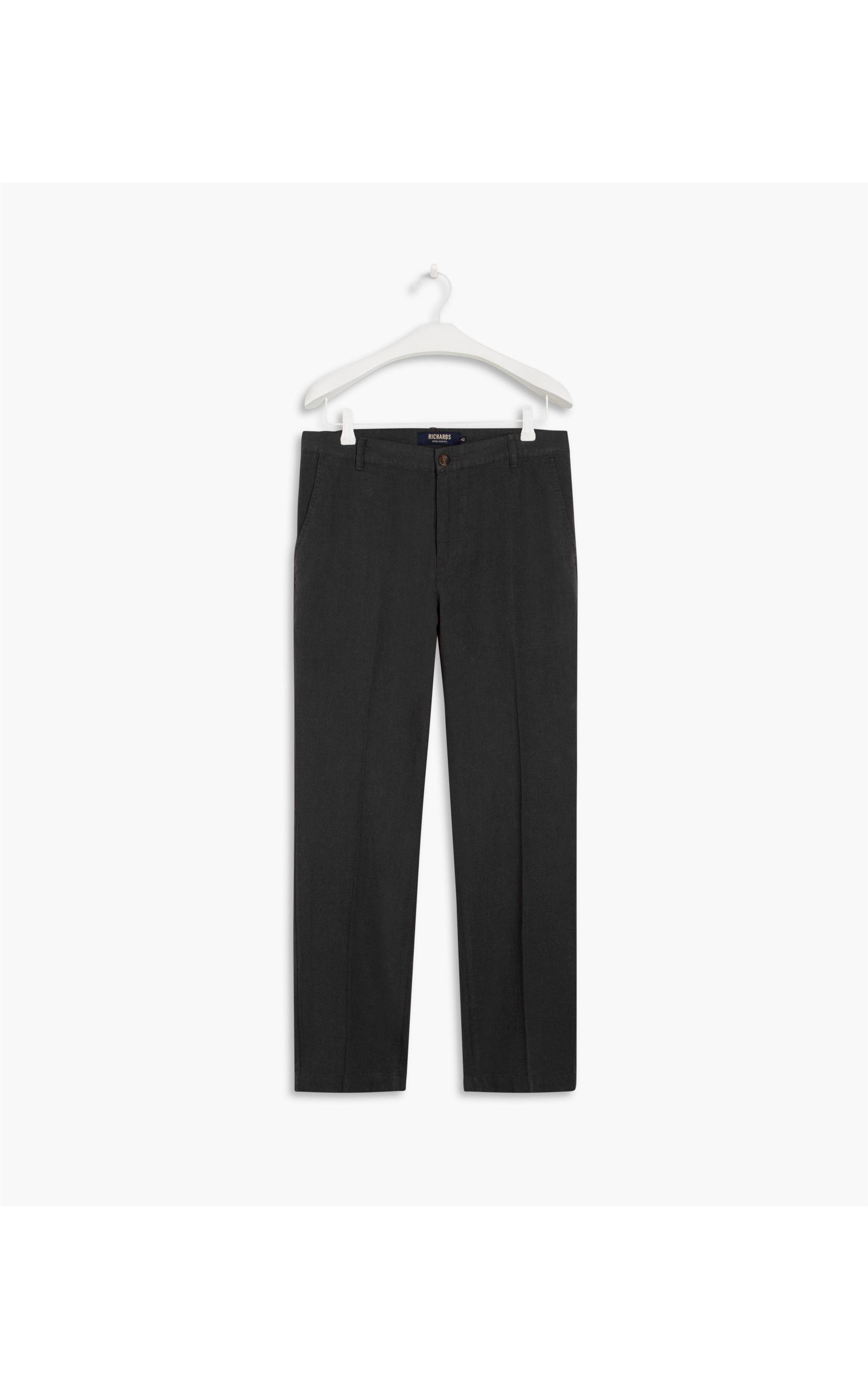 Calça Linho  Santiago Off Black