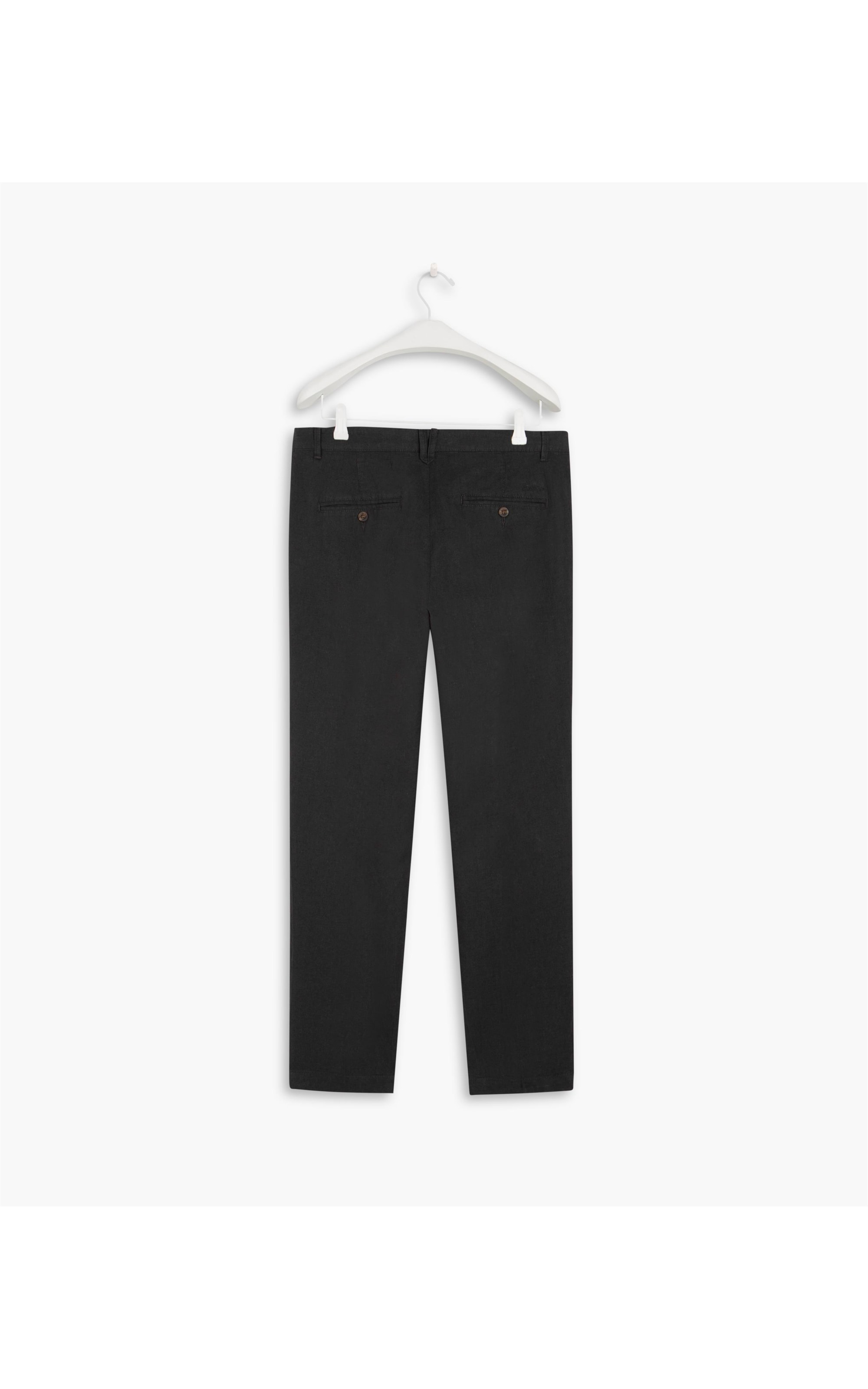 Calça Linho  Santiago Off Black