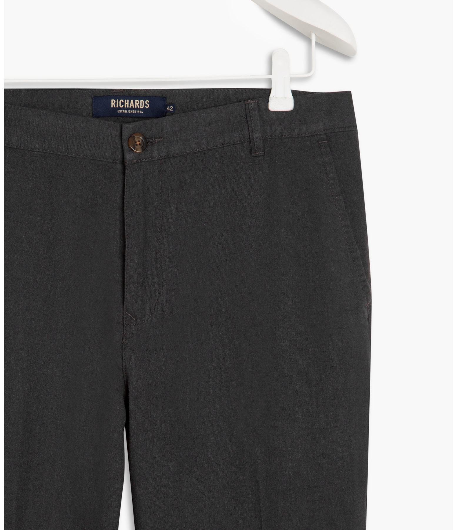 Calça Linho  Santiago Off Black