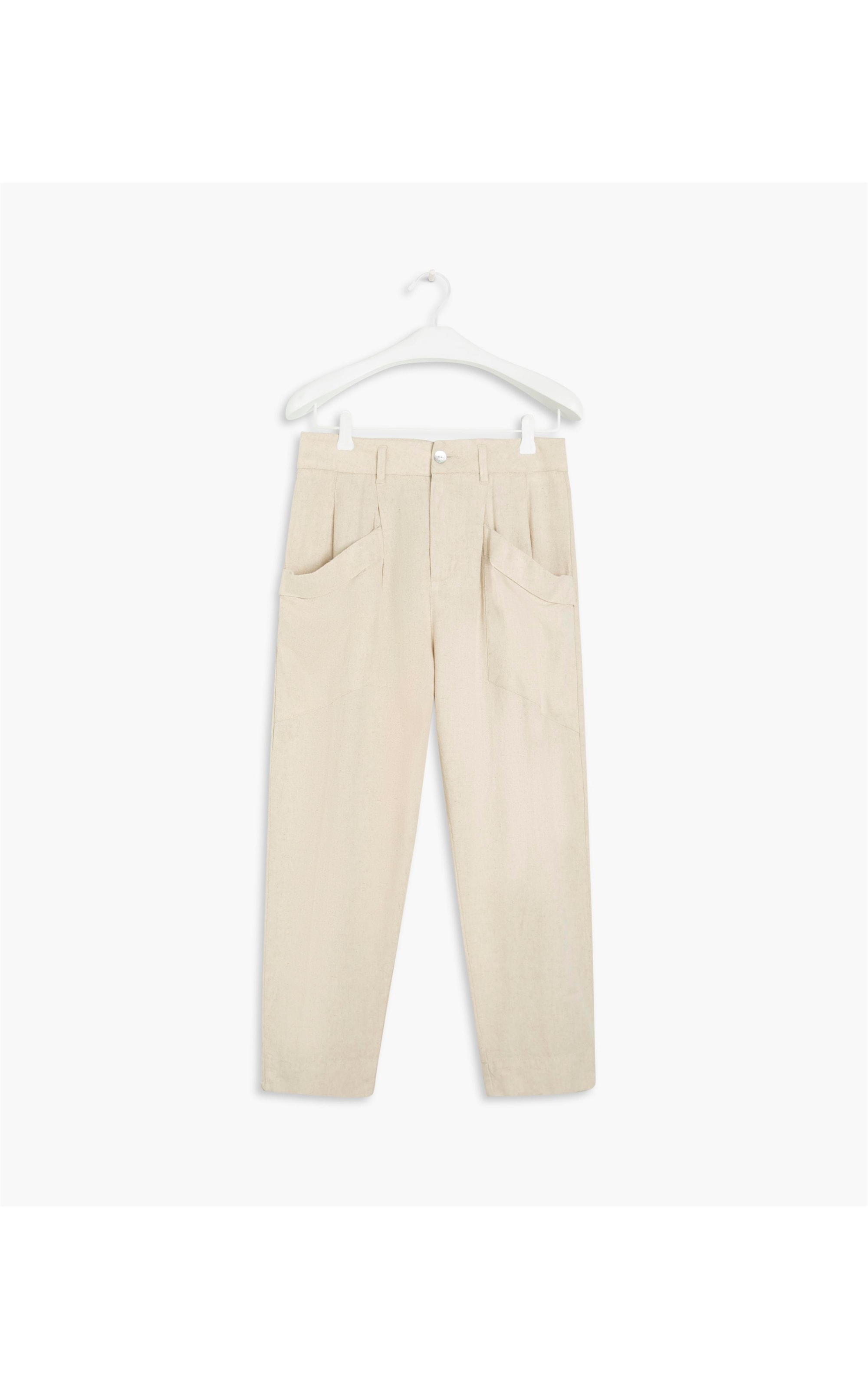 Calça Linho  Santorini Cenoura Natural
