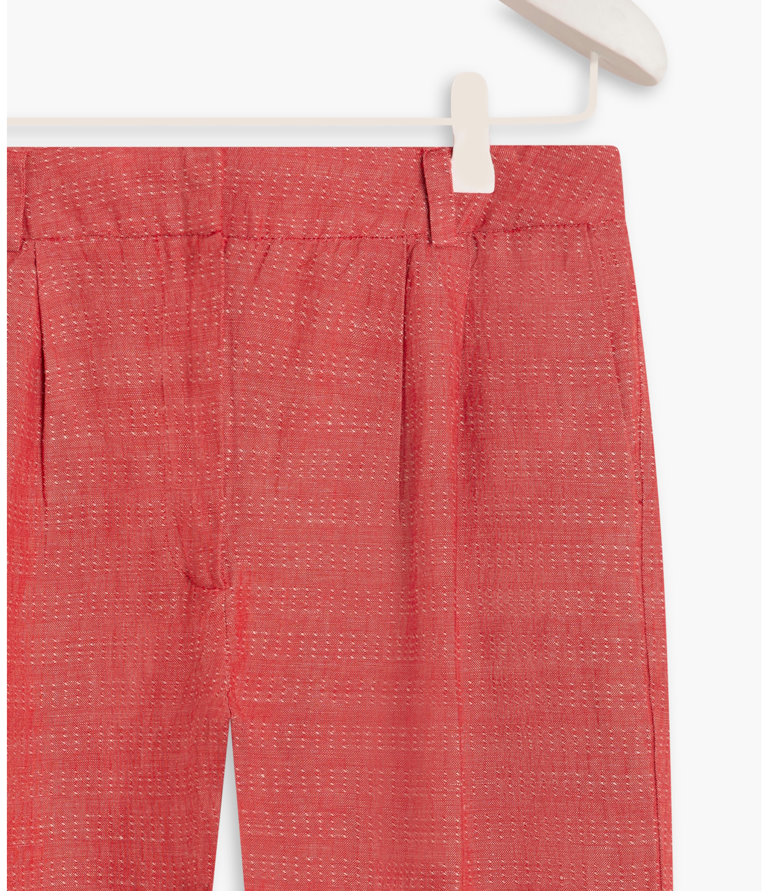 Calça Linho  Sena Stripe Vermelho