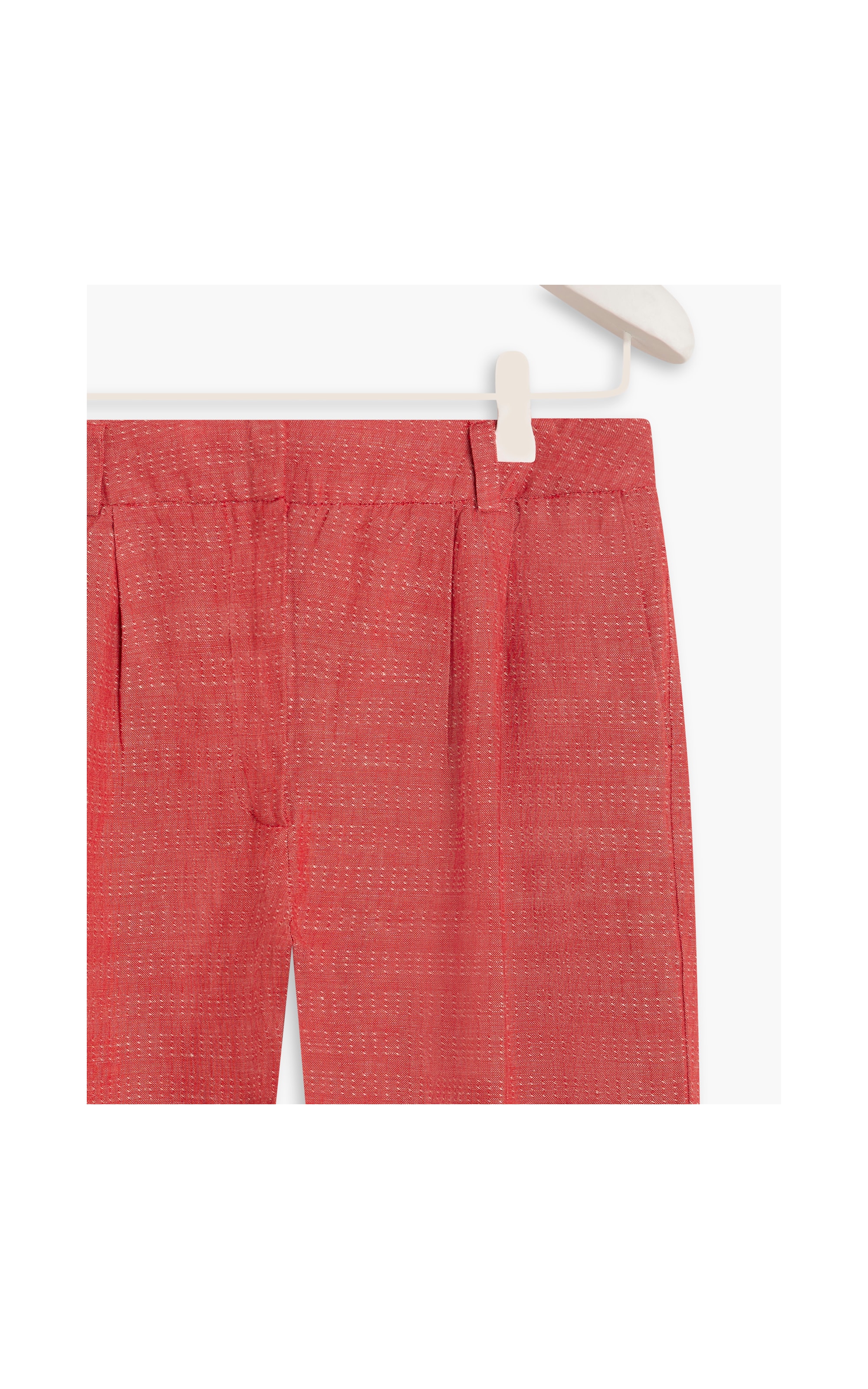 Calça Linho  Sena Stripe Vermelho
