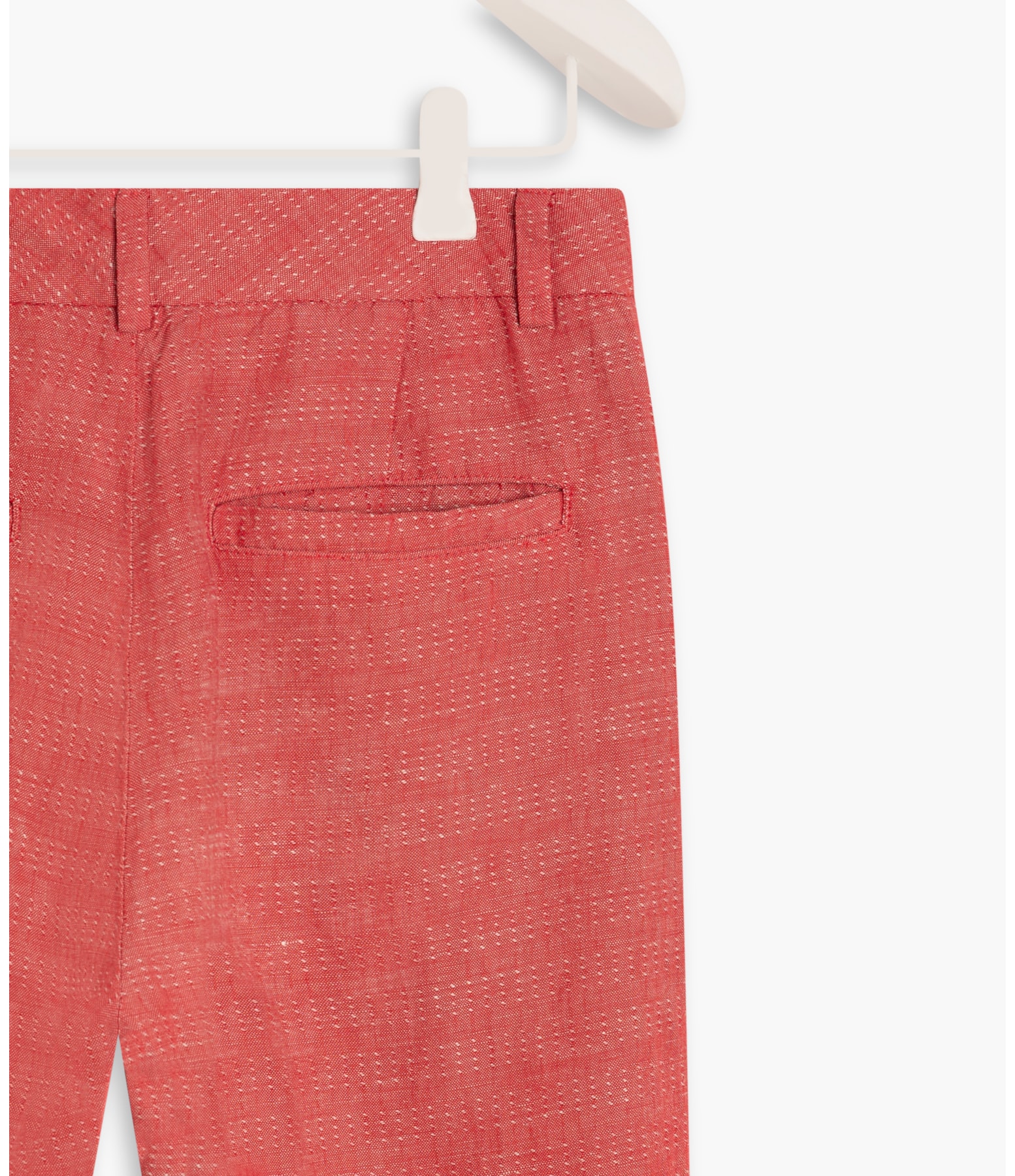 Calça Linho  Sena Stripe Vermelho