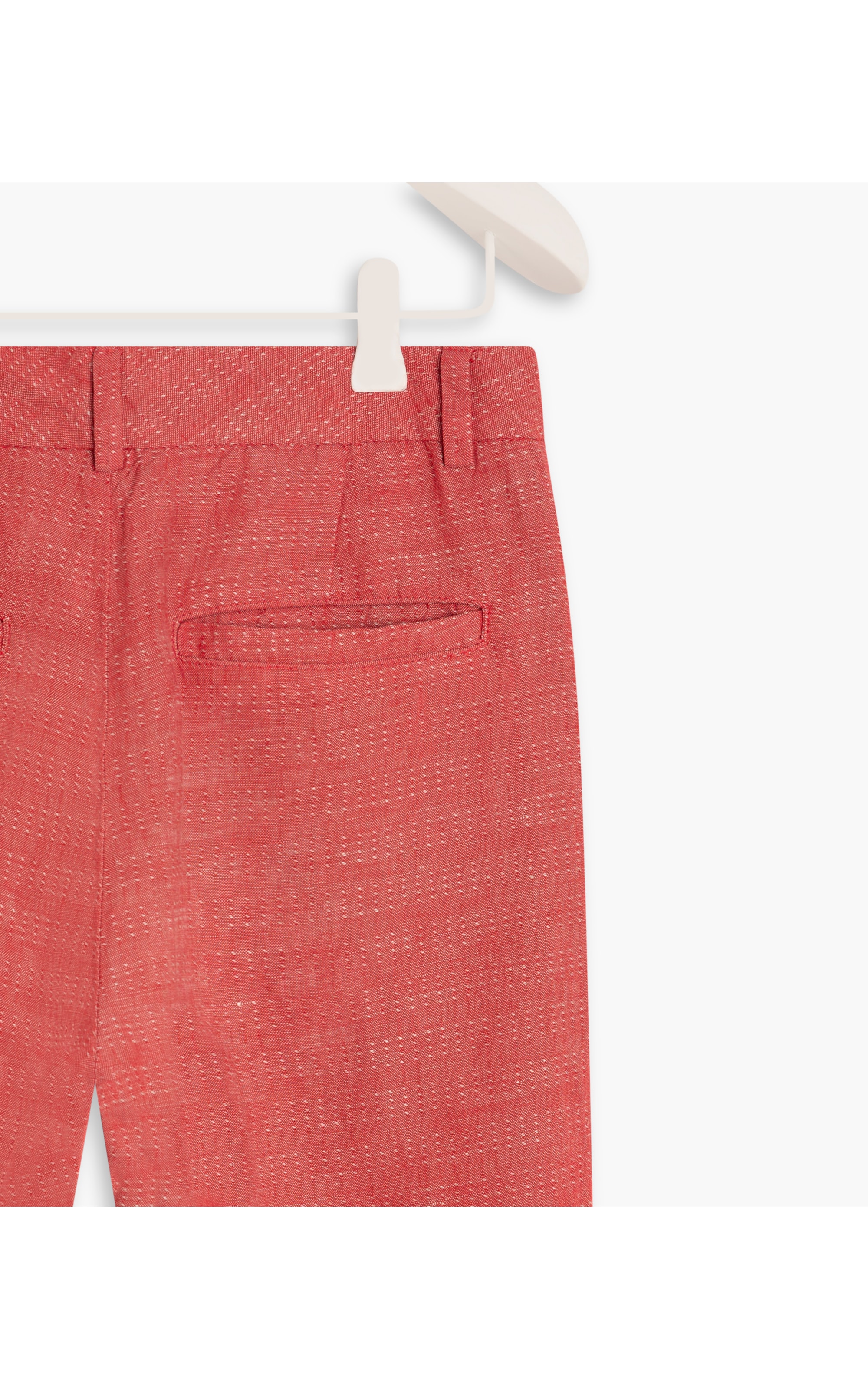 Calça Linho  Sena Stripe Vermelho