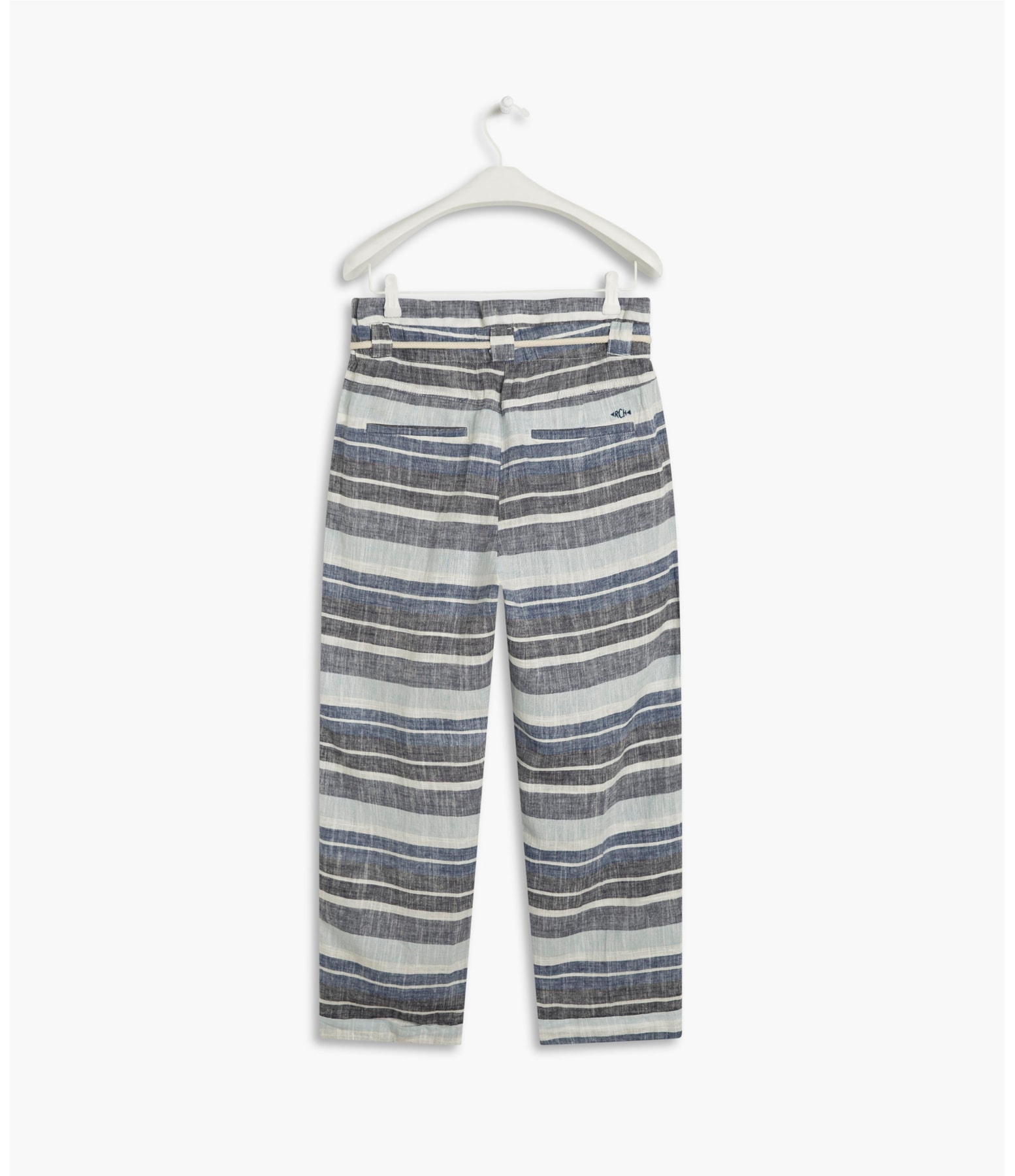 Calça Linho  Sofia Sunny Stripe Azul Bic