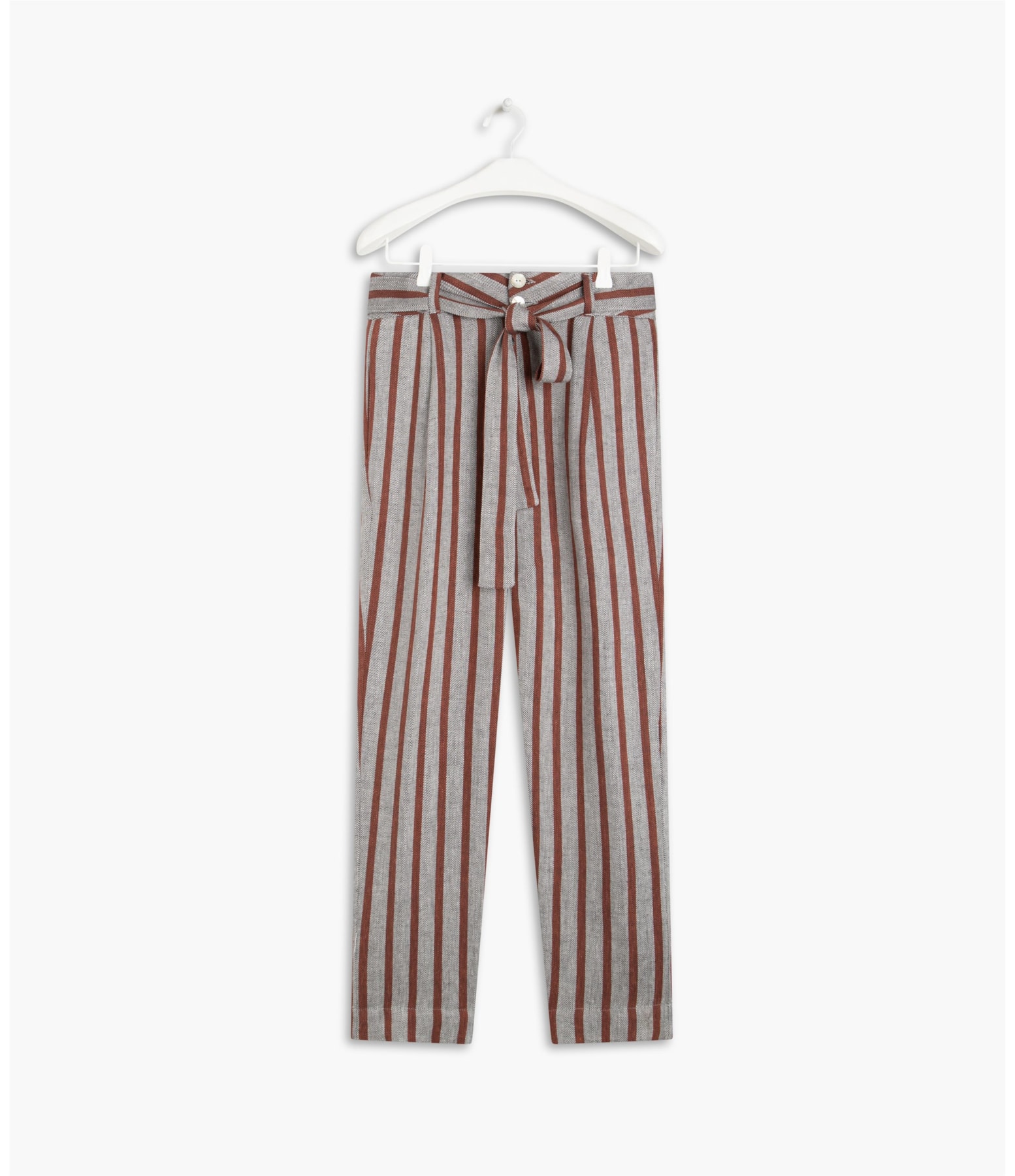 Calça Linho  Stone Chevron  Ft  Terra