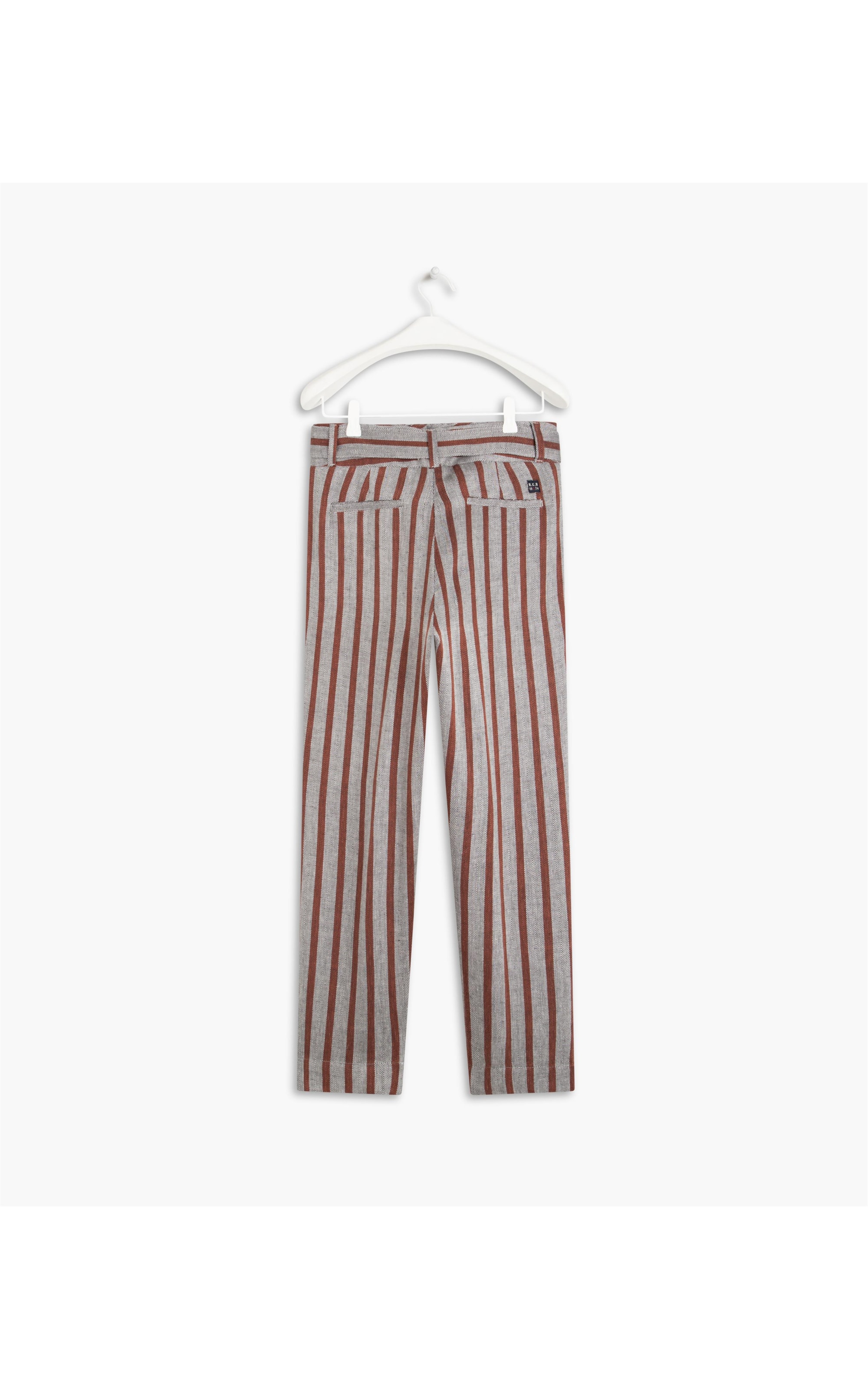 Calça Linho  Stone Chevron  Ft  Terra