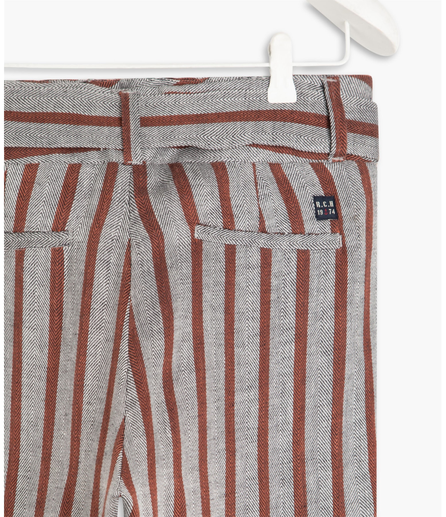 Calça Linho  Stone Chevron  Ft  Terra